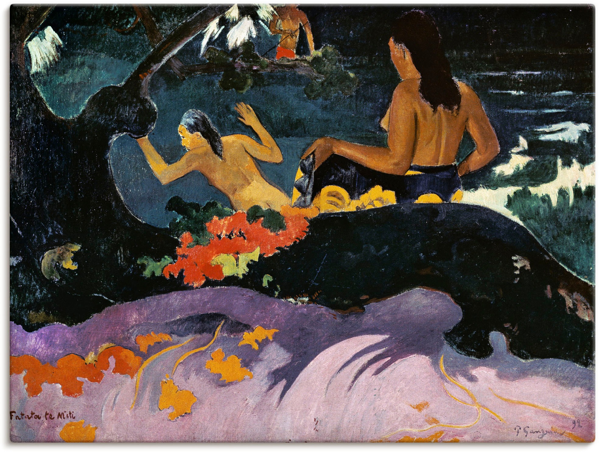 Image of Artland Wandbild »Fatata te miti (Angelehnt ans Meer)«, Frau, (1 St.), in vielen Grössen & Produktarten -Leinwandbild, Poster, Wandaufkleber / Wandtattoo auch für Badezimmer geeignet bei Ackermann Versand Schweiz