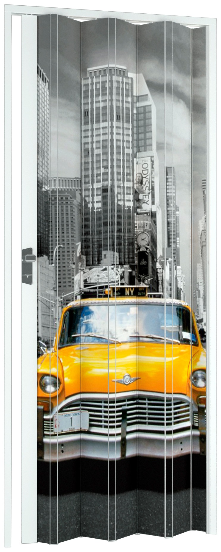 Image of Forte Falttür »NY-Skyline«, BxH: 88,5x202 cm, Weiss mit Motivdruck bei Ackermann Versand Schweiz