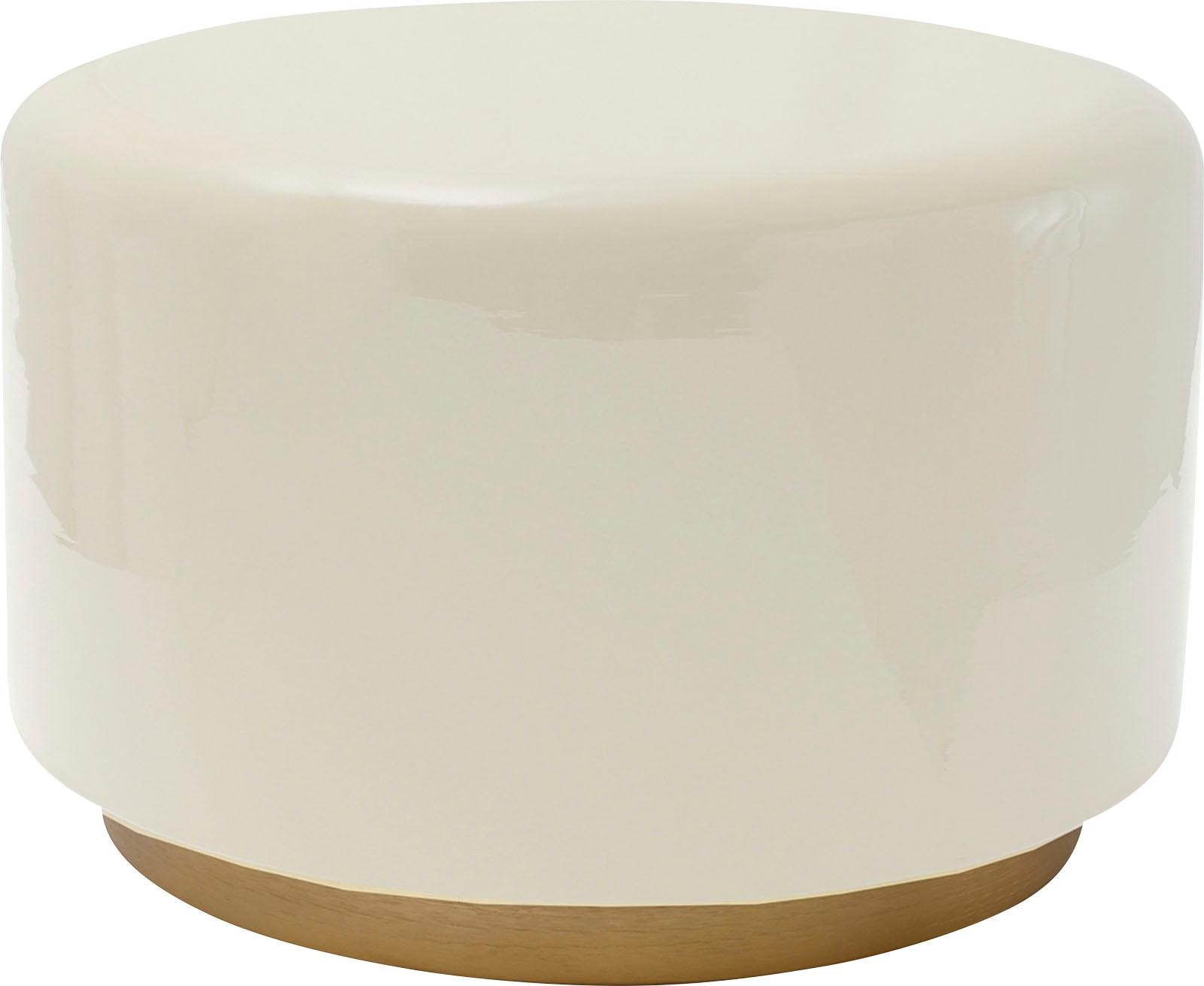 Kayoom Sitzhocker »Hocker Artisse, Edler Touch durch goldfarbenenen Sockel«, (1 St.), stilvoll, farbig lackiert, dekorativ, Moderner Look