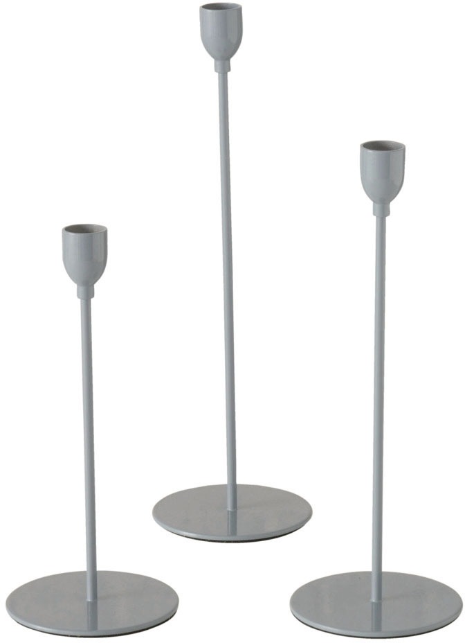 Home Ayva«, 3 Oberflächenstruktur edler »Kerzenhalter by Lena mit Glas, Gercke Teelichthalter (Set, LeGer aus St.),