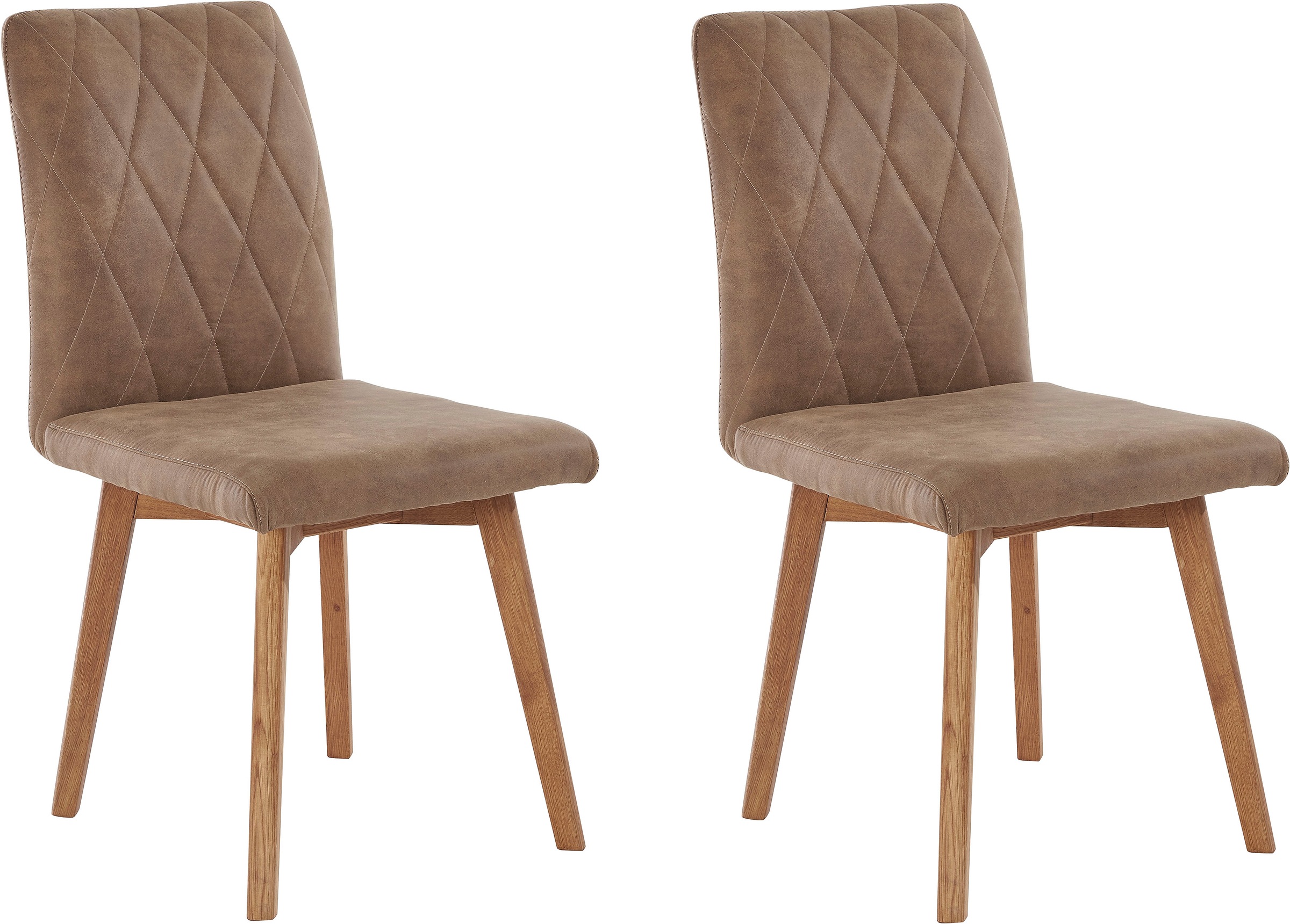 OTTO home Esszimmerstuhl "Brest" (Set) 2 Stk.Gestell aus Eiche Massivholz geölt