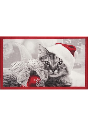 HANSE Home Fussmatte »Christmas Cat«, rechteckig, 7 mm Höhe, In und Outdoor geeignet,... kaufen