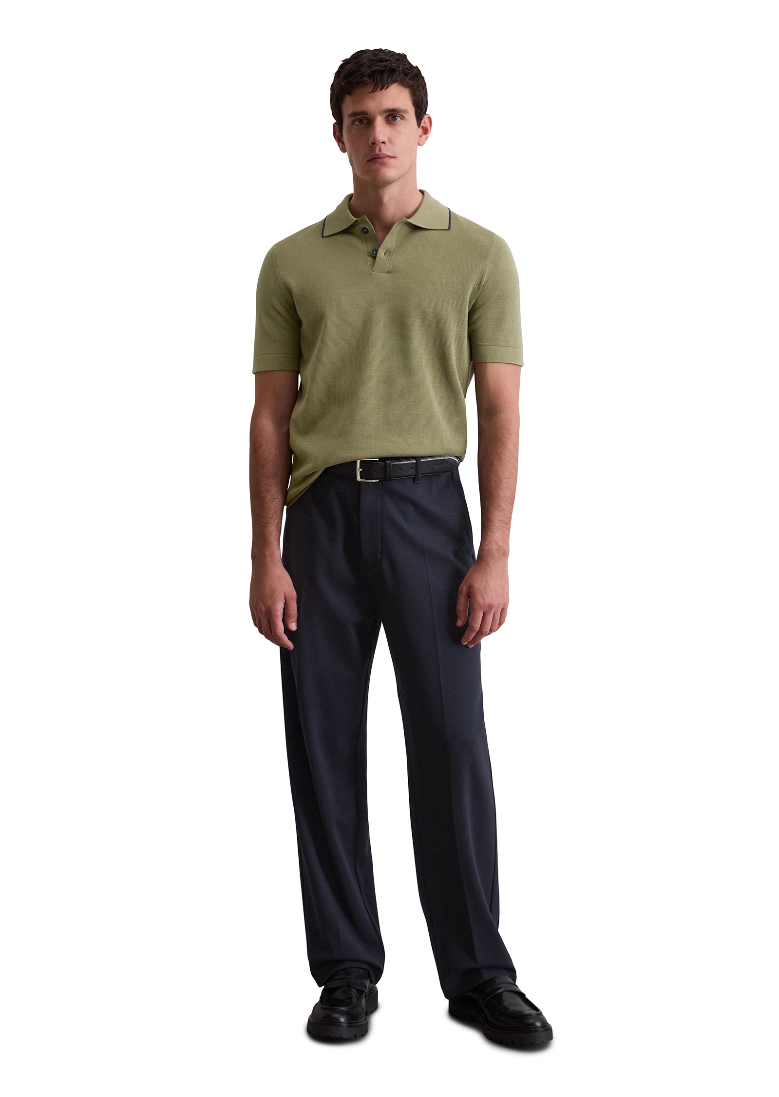 Marc O'Polo Poloshirt »DFB Travel Collection«, aus Strick, aus reiner Bio-Baumwolle, regular fit