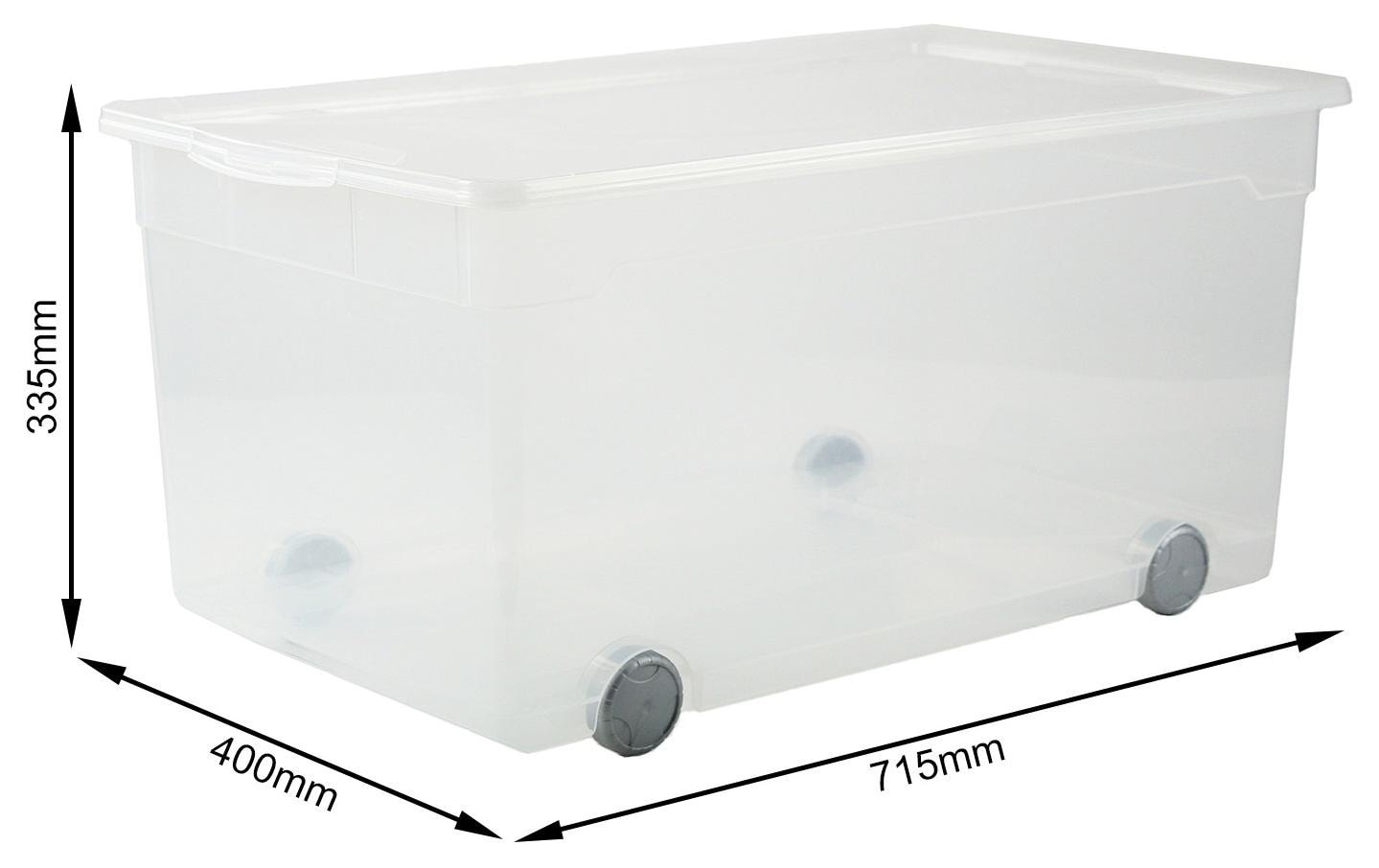 ROTHO Aufbewahrungsbox »Set Clear Box Roller4 2 tlg.«, (2 St.)