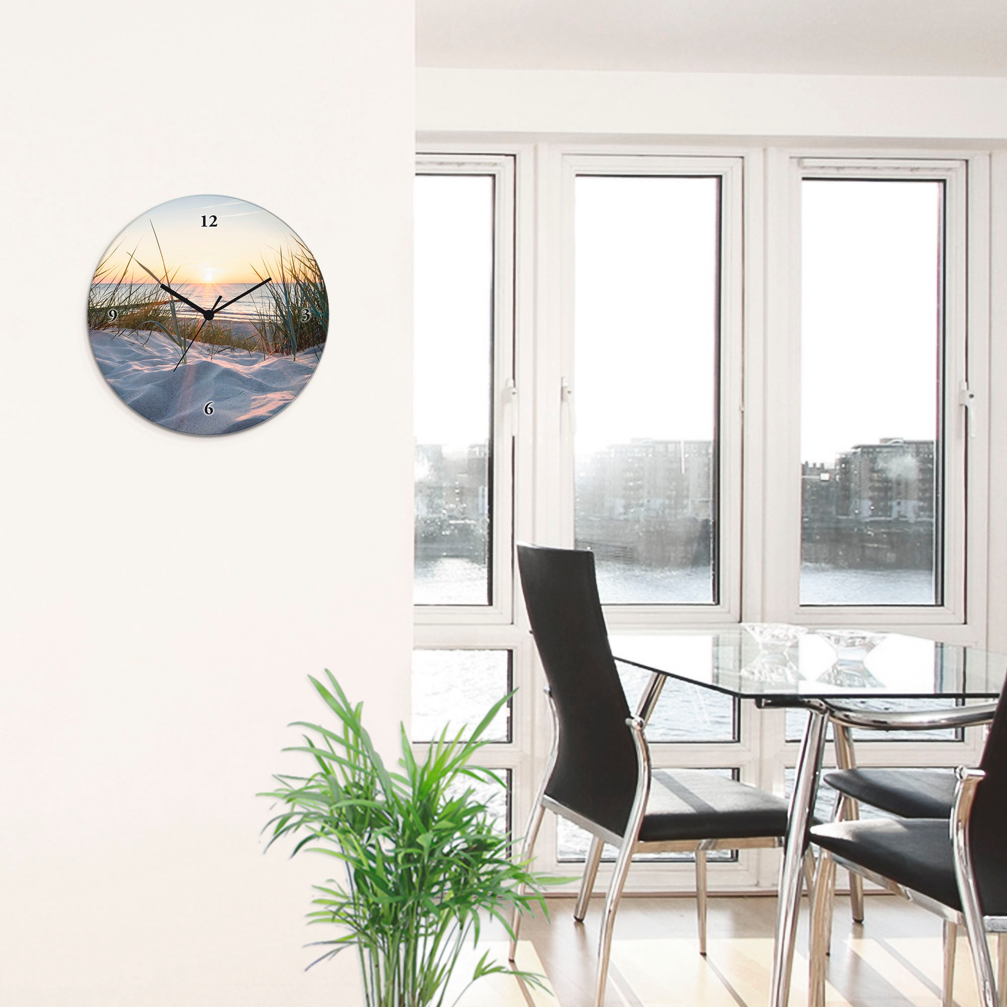 Artland Horloge murale »Ostseestrand« wahlweise mit Quarz- oder Funkuhrwerk, lautlos ohne Tickgeräusche