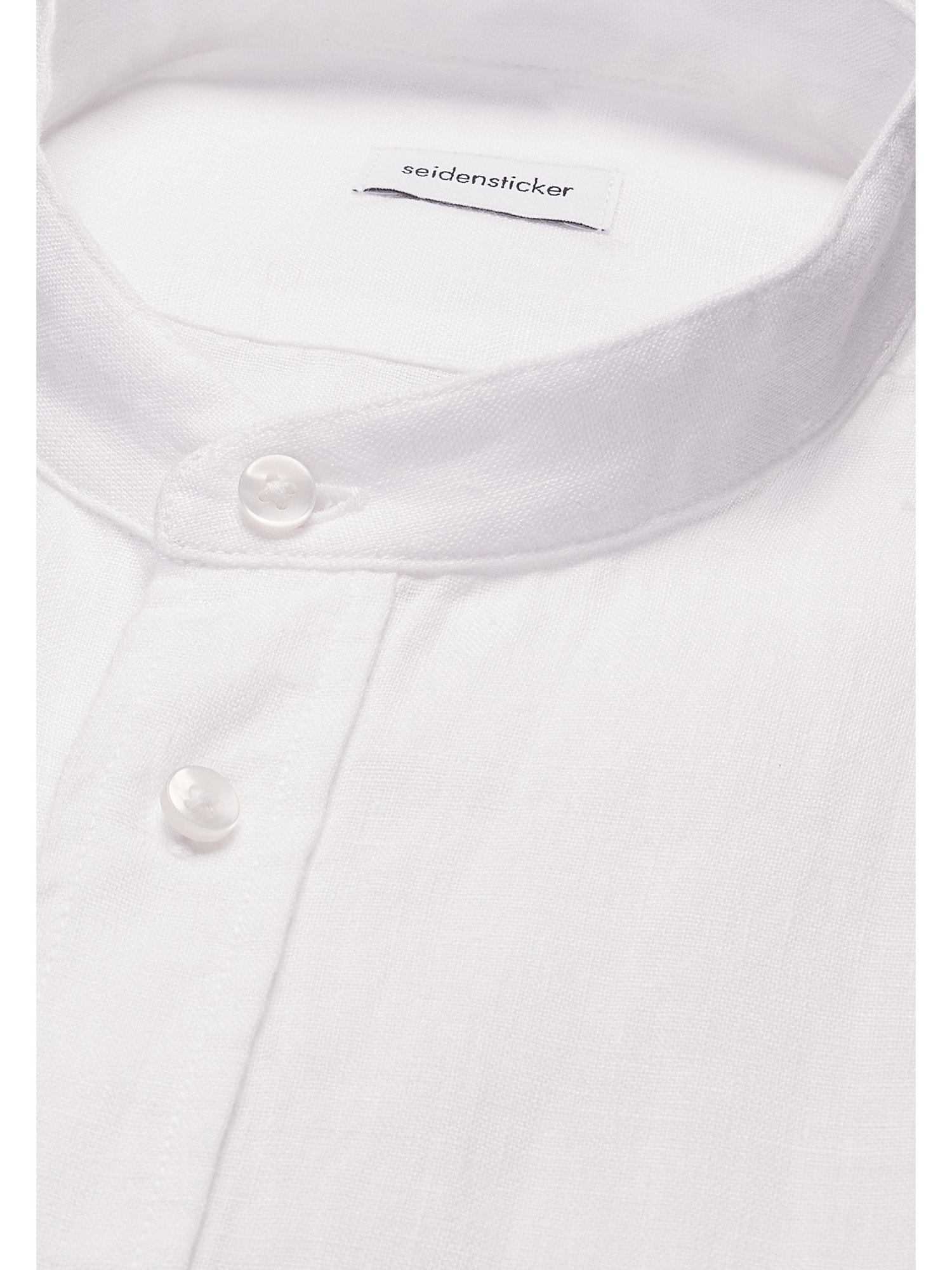 seidensticker Chemise en lin »Schwarze Rose« Slim 1/1 Stehkragen Uni