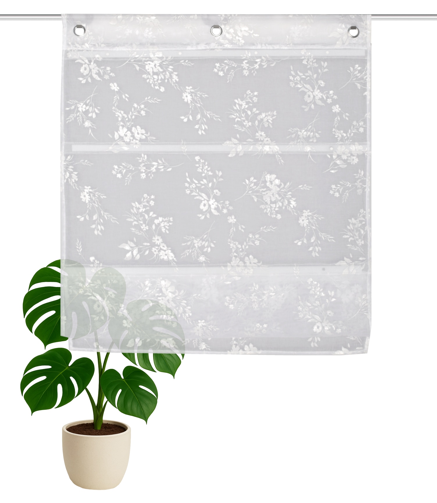 HOME WOHNIDEEN Store magnétique »MIGRON« mit Suspension du crochet Sans perçage ni vissage impression pâte