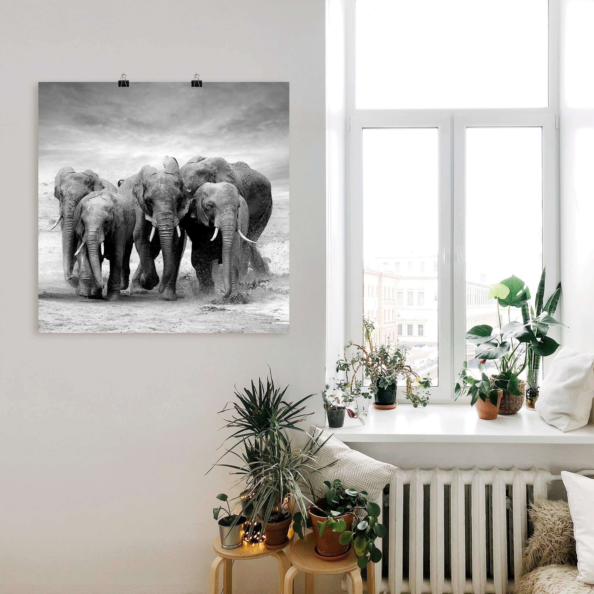 Artland Wandbild »Elefanten« Wildtiere 1 Stk. tlg. als Leinwandbild, Poster in verschied. Grössen