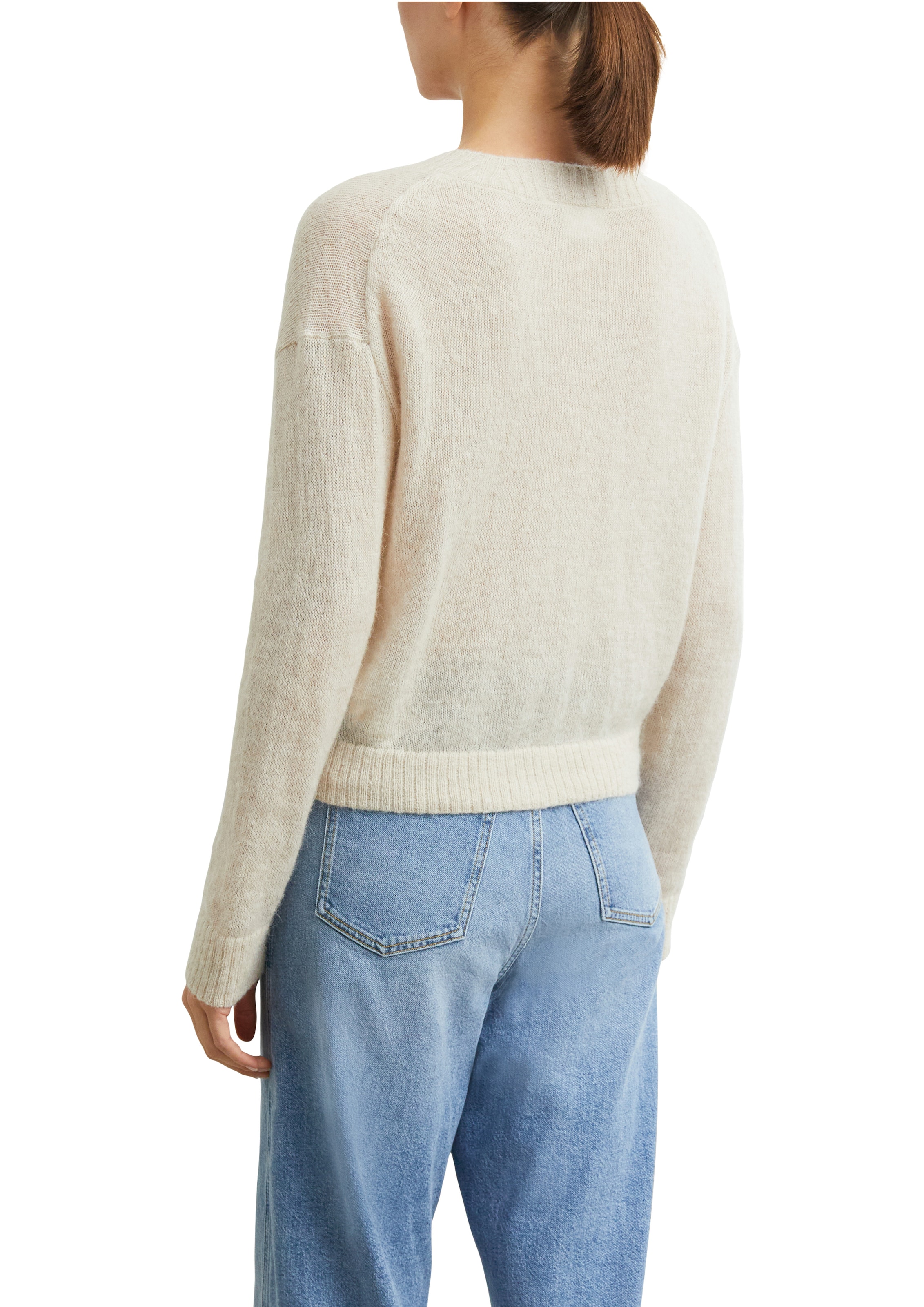 Comma Veste en tricot avec patte de boutonnage et laine