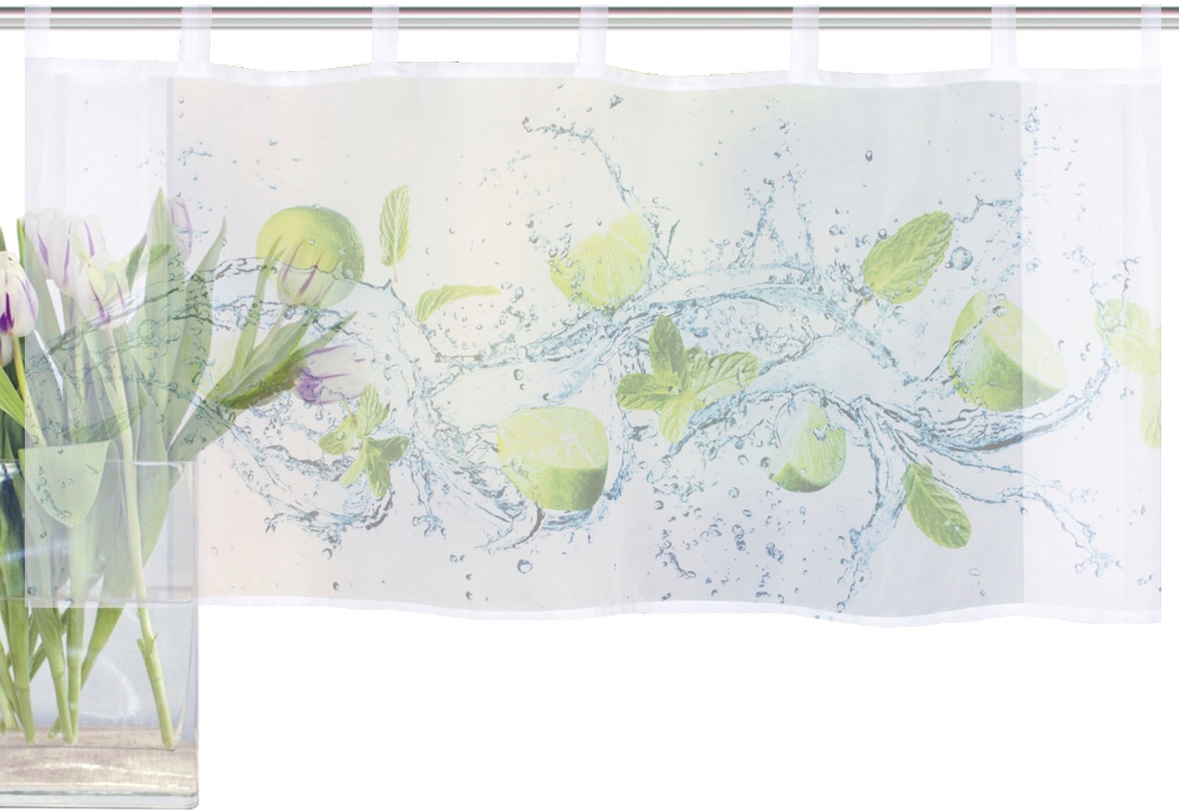 Image of HOME WOHNIDEEN Scheibengardine »LEMONA«, (1 St.), HxB: 45x120, Digitaldruck bei Ackermann Versand Schweiz