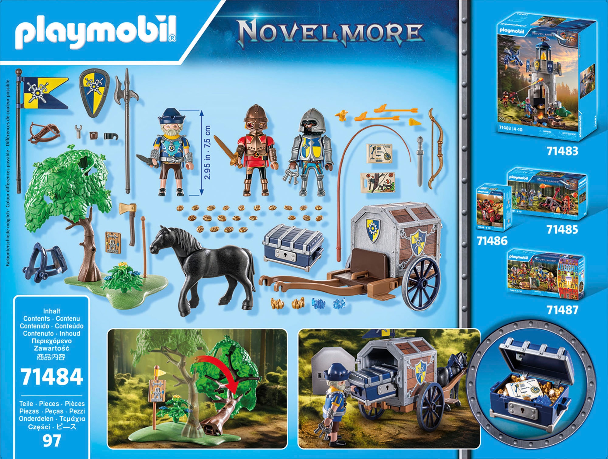 Playmobil® Konstruktions-Spielset »Überfall auf Transportwagen (71484), Novelmore«, (97 St.), Made in Europe
