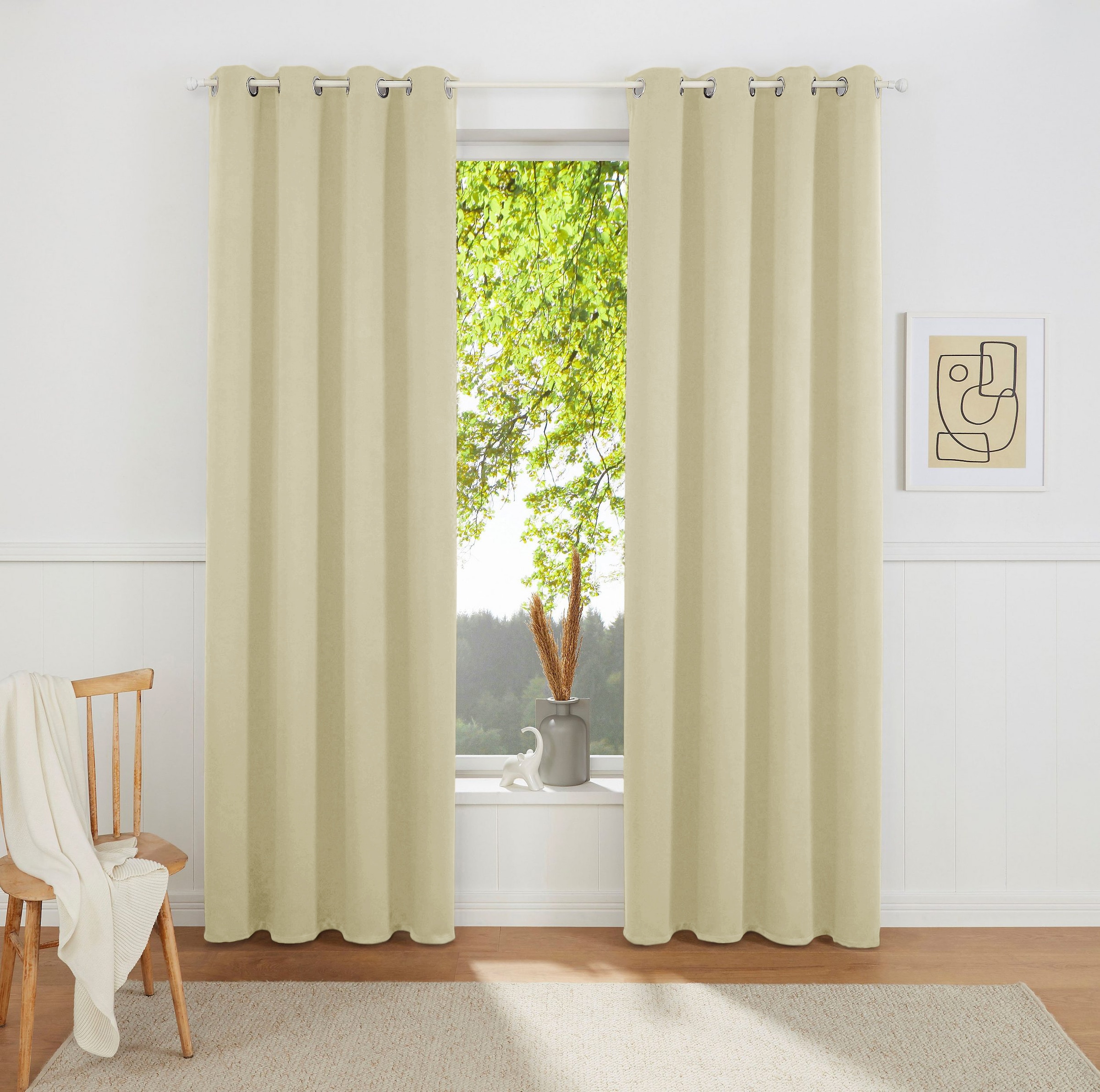 my home Gardine »SOLA«, (1 St.), Schal einfarbig, Verdunkelung, 1er oder 2er Set Gardinen