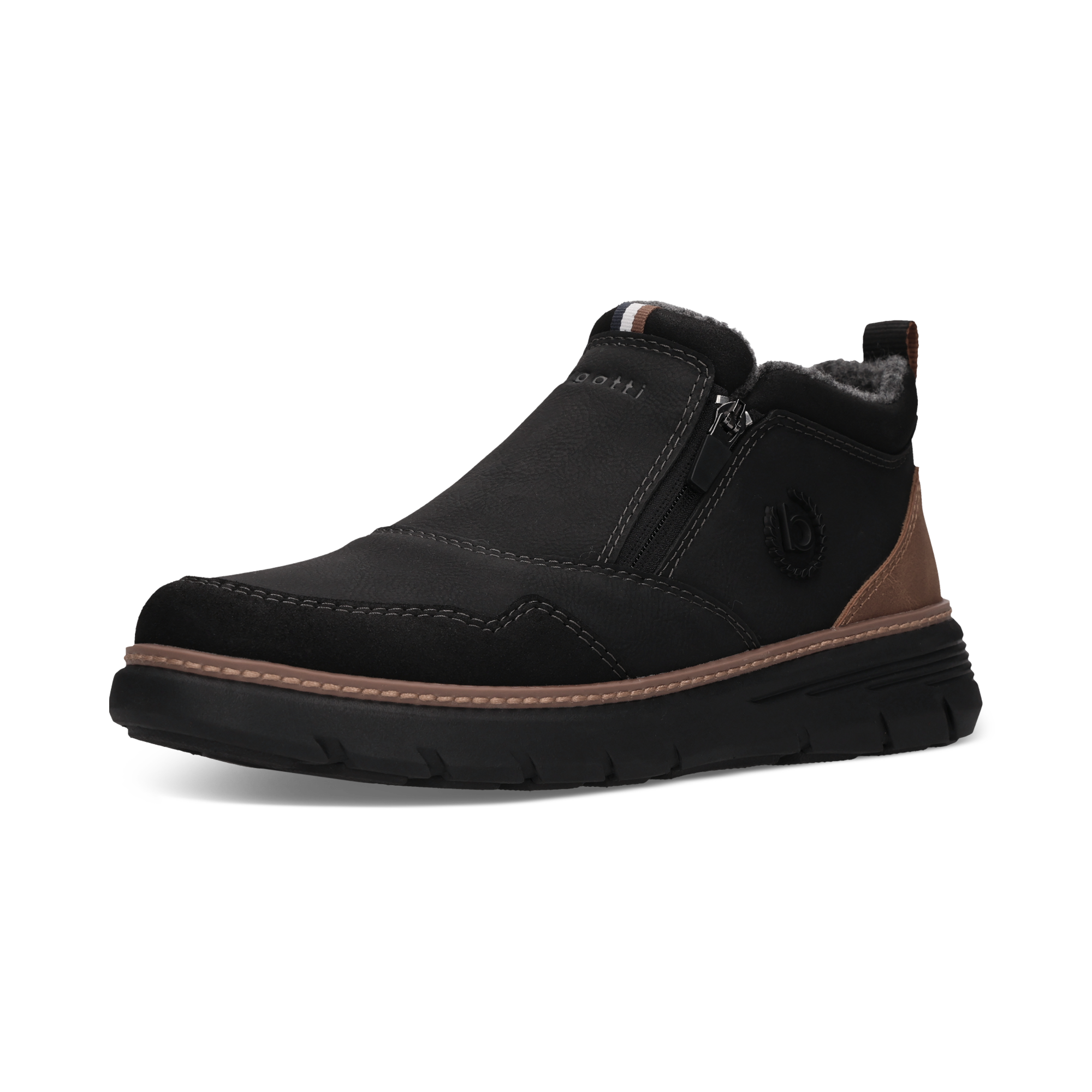 Image of bugatti Slip-On Sneaker Stiefelette, Boots, High-Top-Sneaker mit Reissverschluss