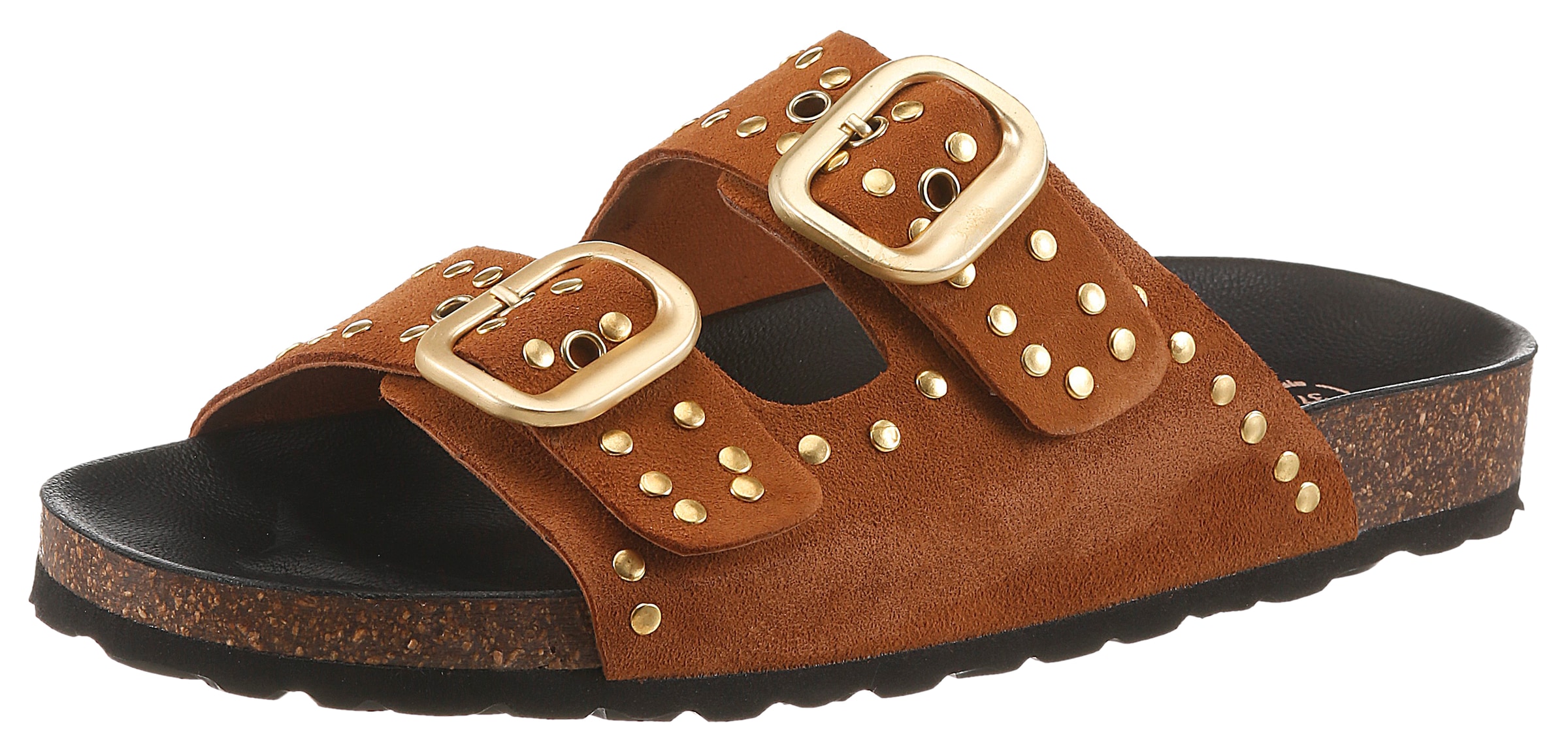 Image of VERBENAS Pantolette Sommerschuh, Hausschuh, Strandschuh mit Nietenverzierung