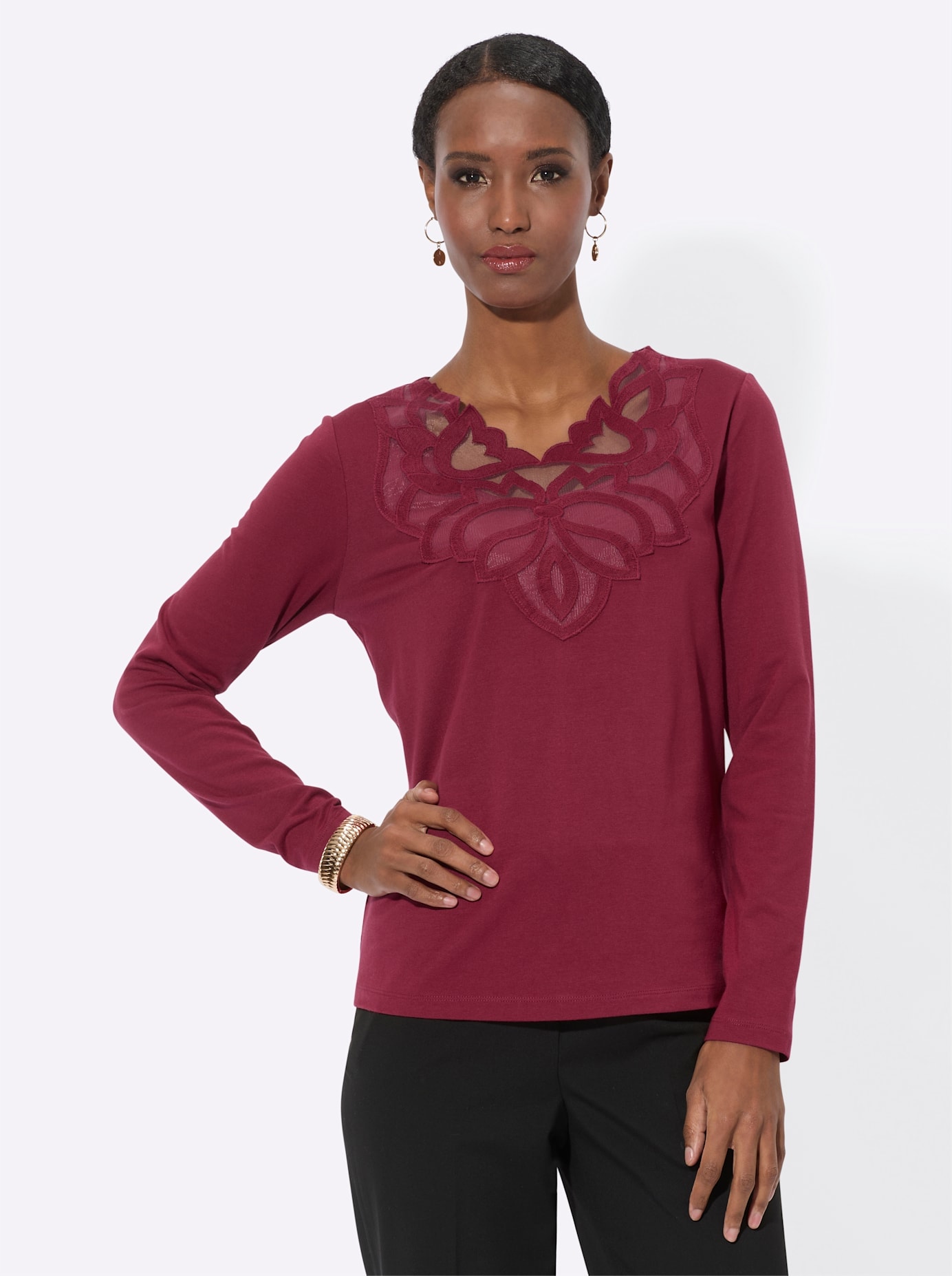 creation L Langarmshirt »Modal-Baumwoll-Shirt«, (1 tlg.)