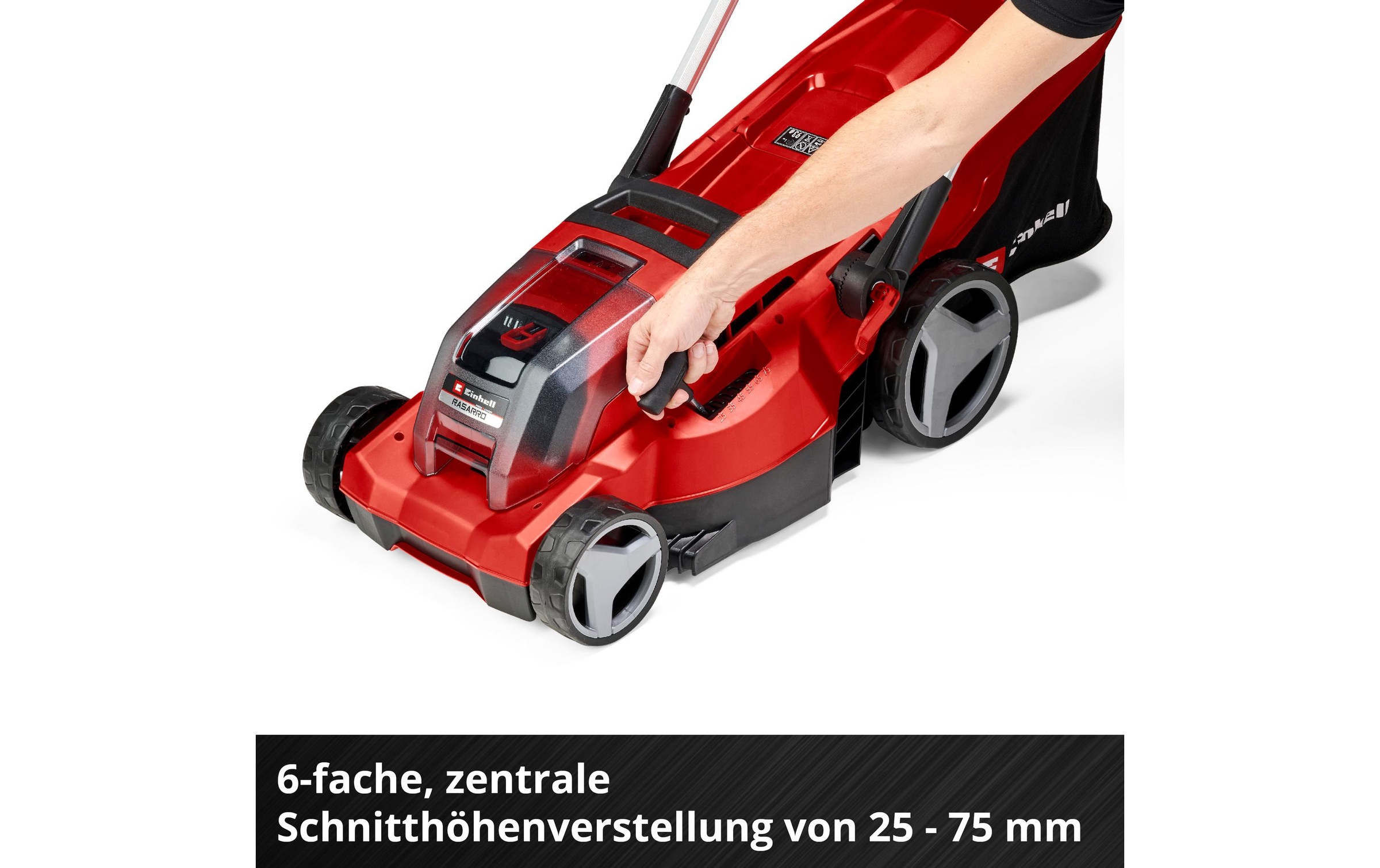 Einhell Akkurasenmäher »Akku-Rasenmäher RASARRO 36/36 Kit, 2 x 3.0Ah Plus«