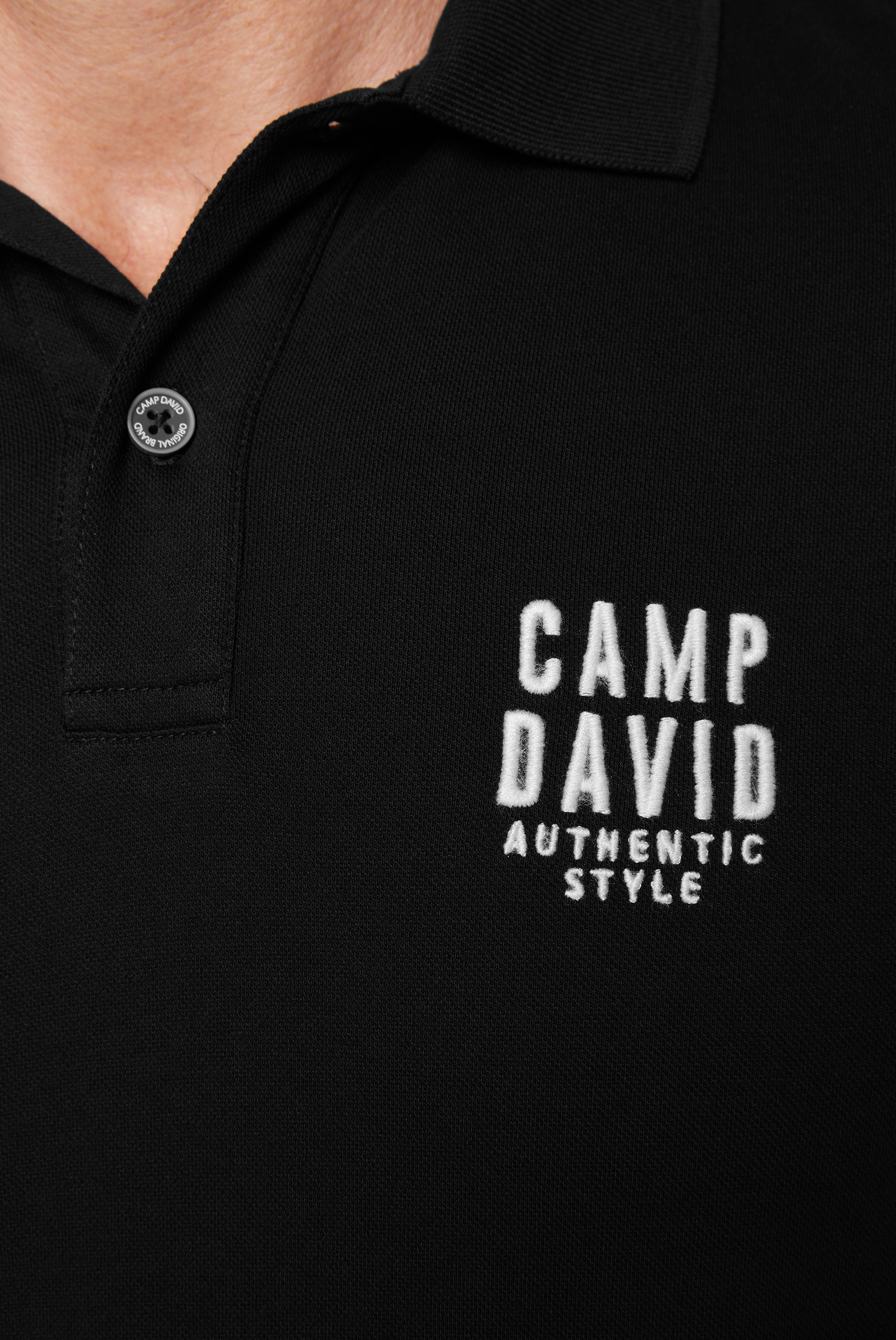 CAMP DAVID Poloshirt, mit kleiner Logo-Stickerei auf Brusthöhe