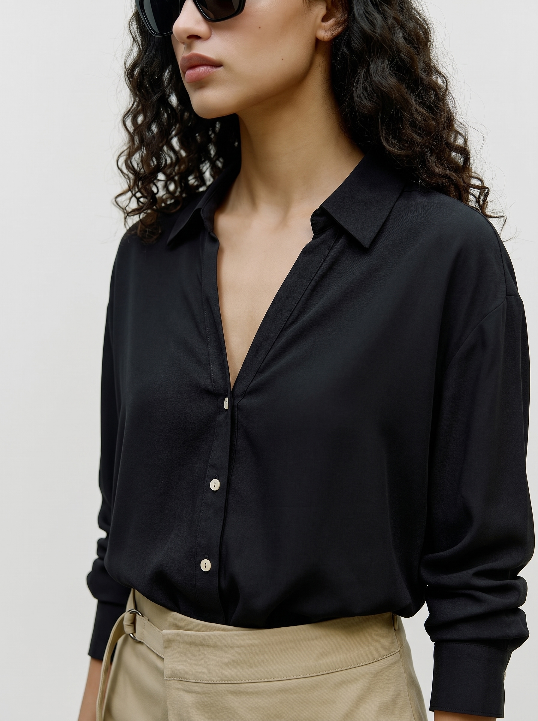 Vero Moda Blouse à manches longues »VMAURA LS SHIRT WVN NOOS« viscose, coupe regular