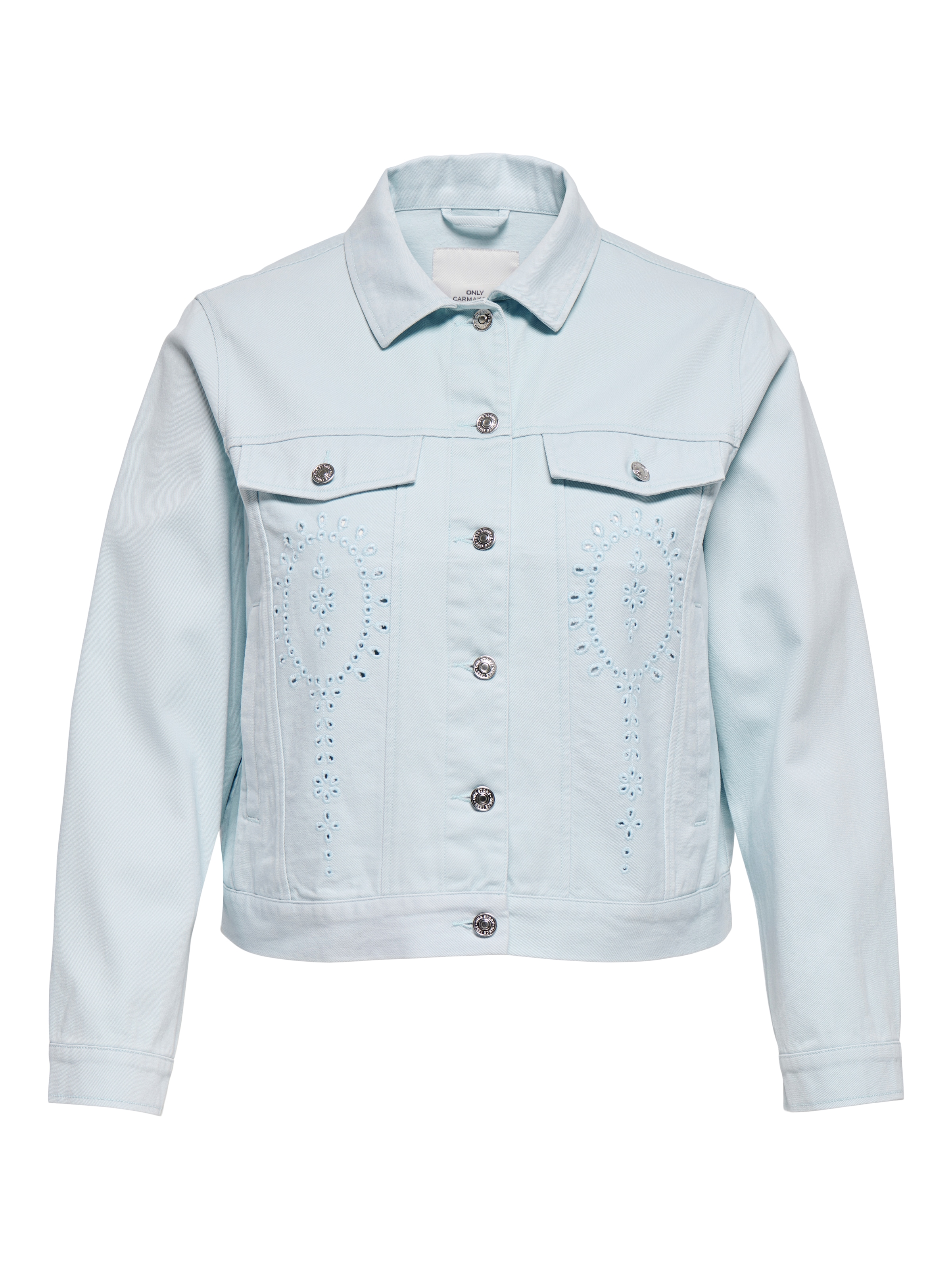 ONLY CARMAKOMA Veste en jean »CARELSA CROCHET DENIM JACKET OTW« mit Stickerei Detail