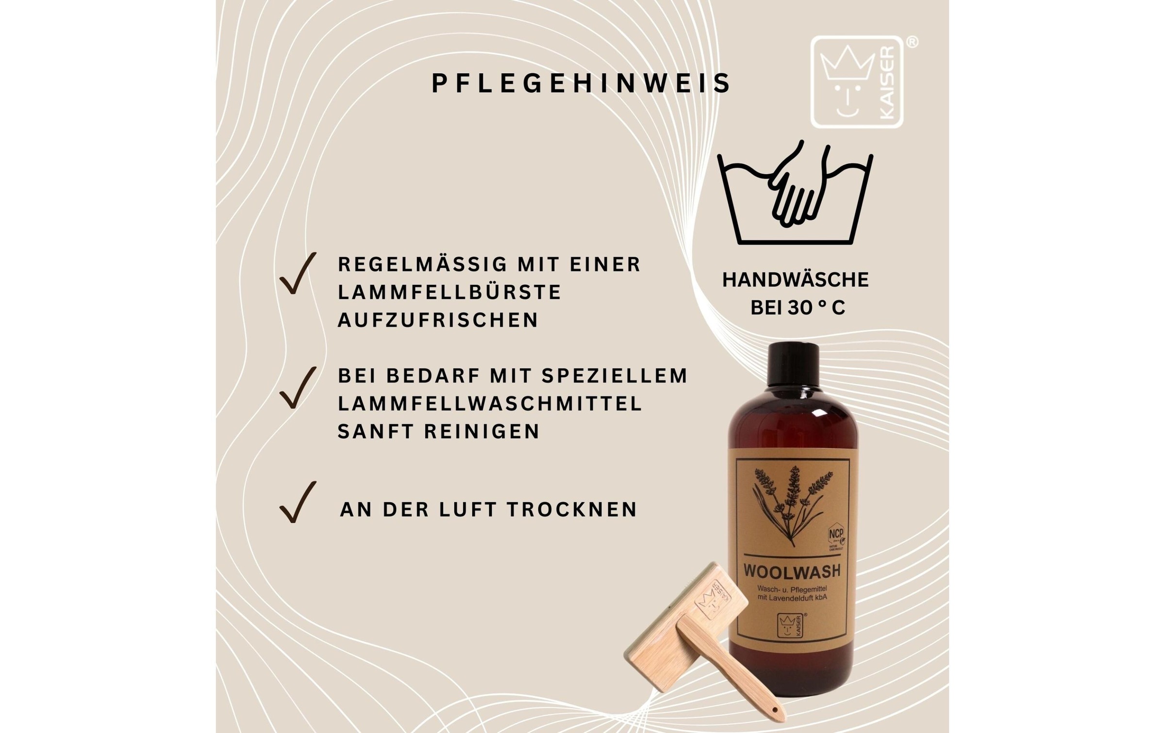 Kaiser Chauffe-mains pour poussette »Reflect Kiwa« Lammfell-Kinderwagenhandschuh