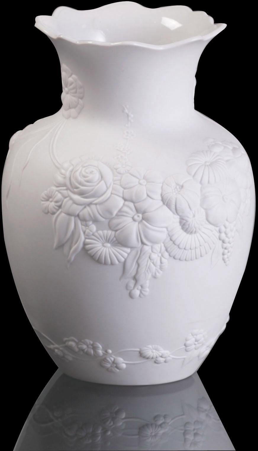Vase Leonique ♕ cm im (1 Glas, ca. 30 Caline«, Design, Crunch- »Blumenvase versandkostenfrei auf Höhe Tischvase aus St.),