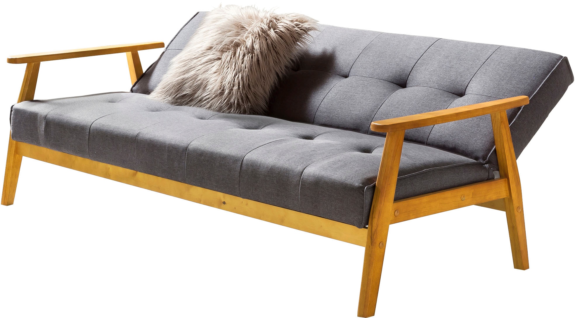 SalesFever Schlafsofa »Skagen, Sofa, 3-Sitzer«, mit Holzgestell, 60° Relax- und Schlaffunktion, Breite 190 cm