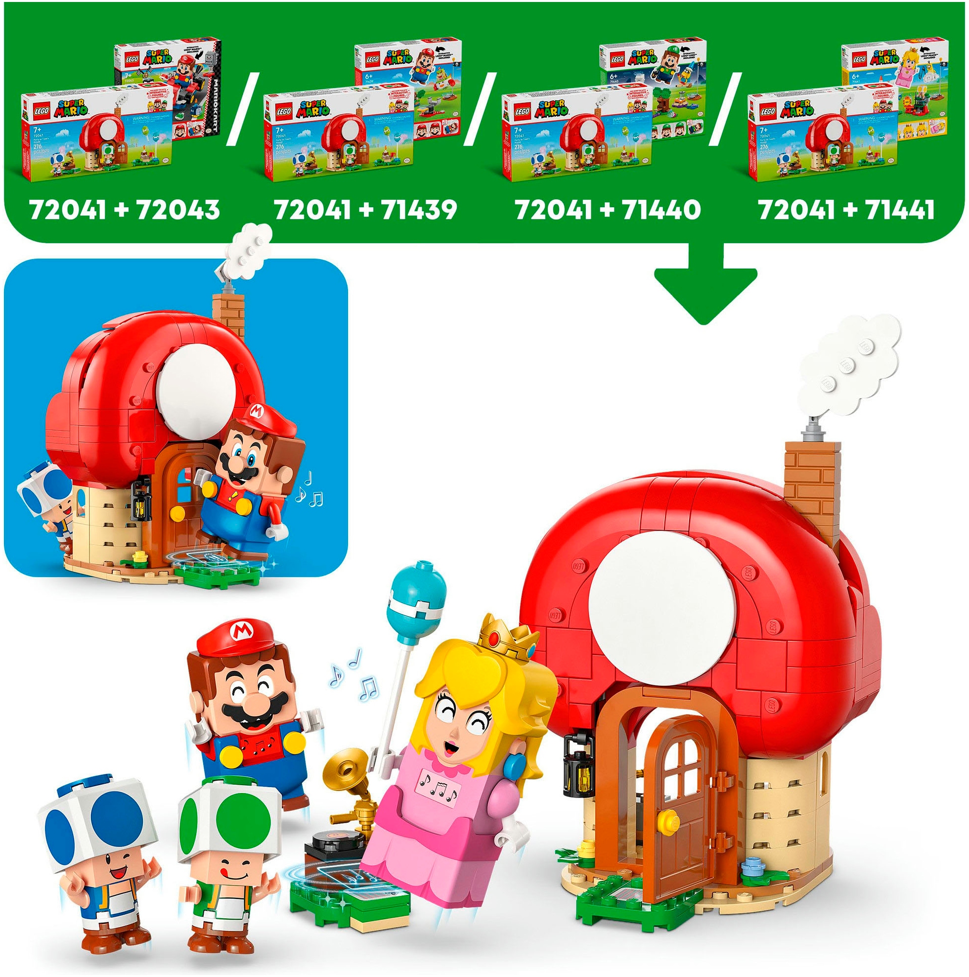 LEGO® Pions de construction »Party beim Toad-Haus (72041), LEGO Super Mario« Made in Europe
