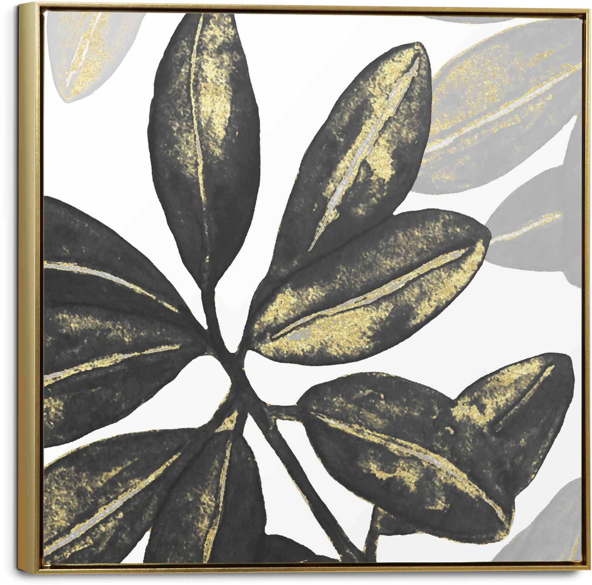 Image of Reinders! Leinwandbild »Leinwandbild Blätter aus Gold Blumen - Glamourös - Pflanzen«, Blätter, (1 St.) bei Ackermann Versand Schweiz