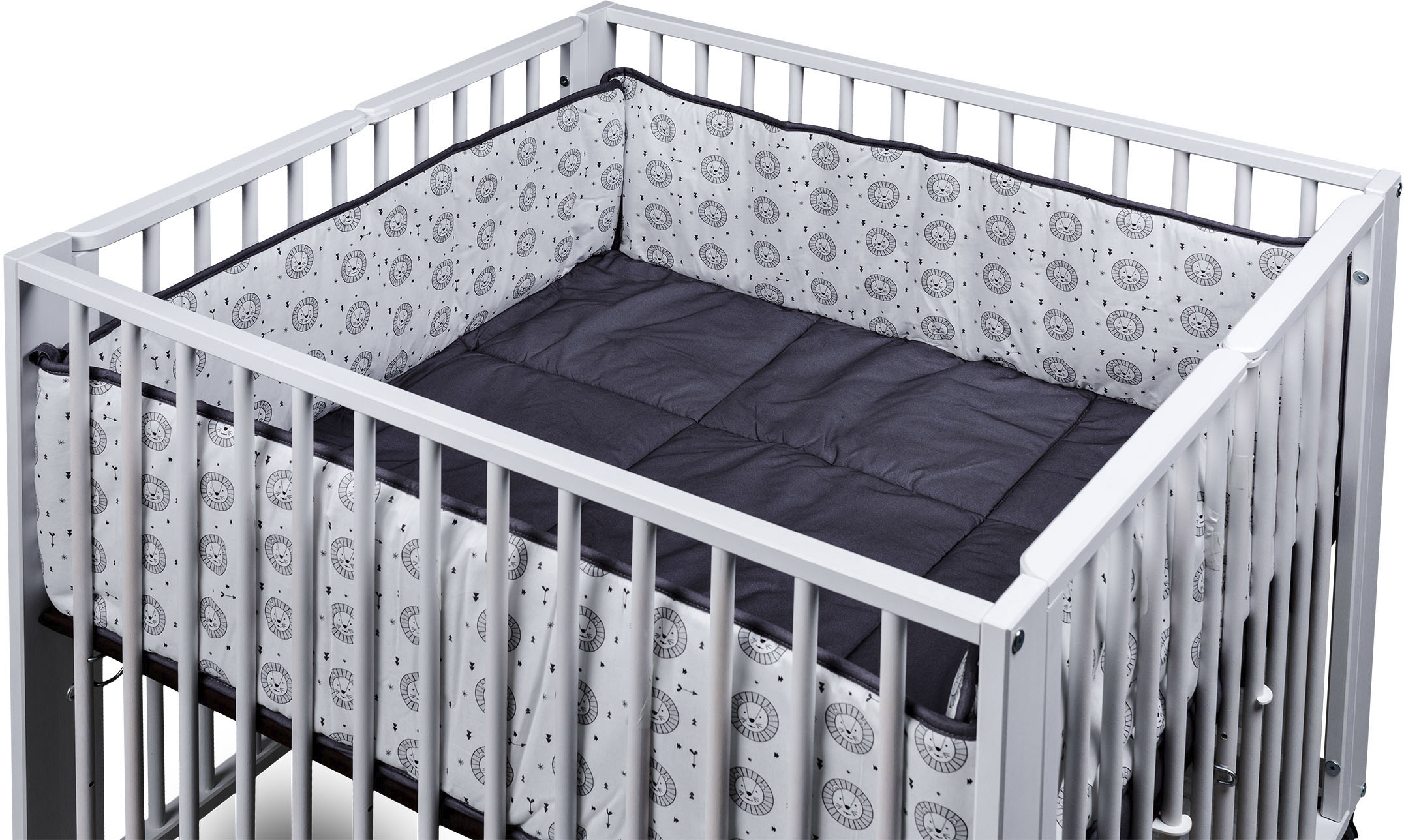 Laufgittereinlage »Moritz, 4-Eck, grau Lion«, (2 tlg., Nestchen und...
