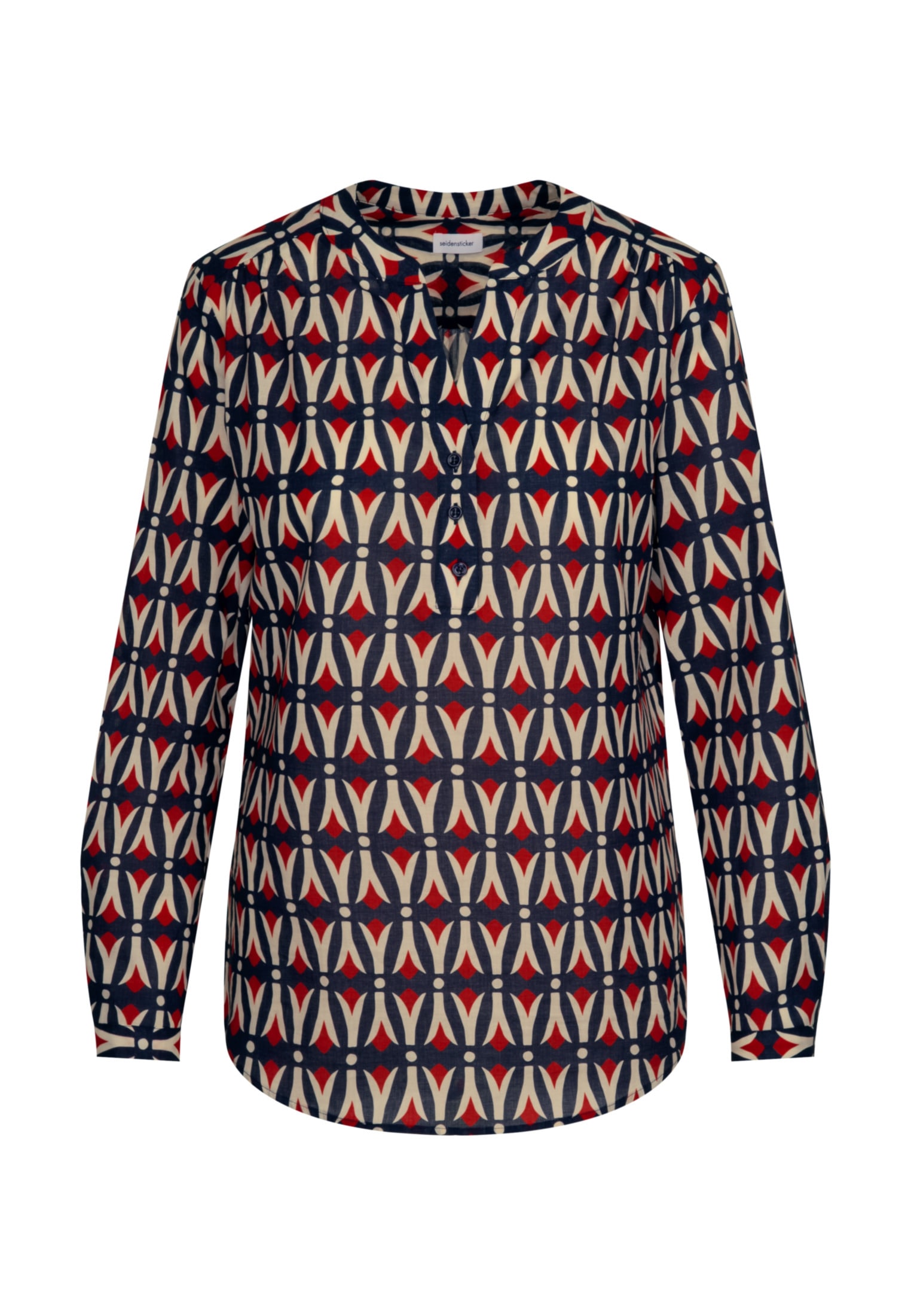 seidensticker Klassische Bluse »Schwarze Rose«, Tunika Geometrische Muster