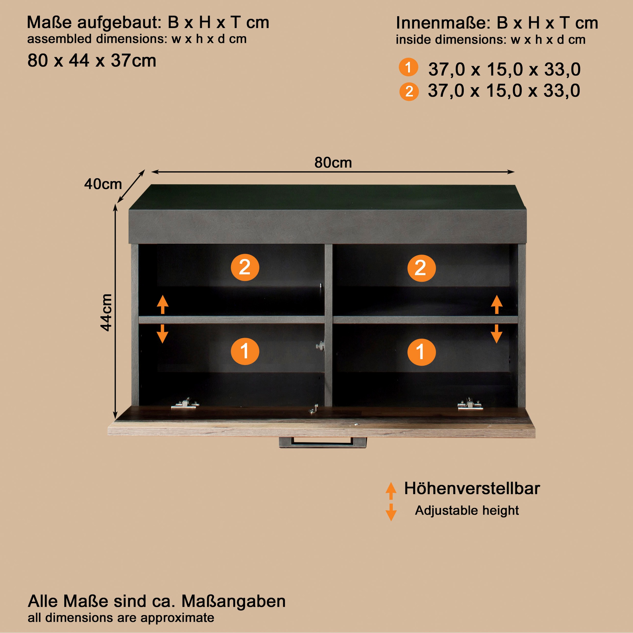 Home affaire Banc »Ilana« Sitzbank mit Klappe & Stauraum - (B/T/H) 80/37/45 cm