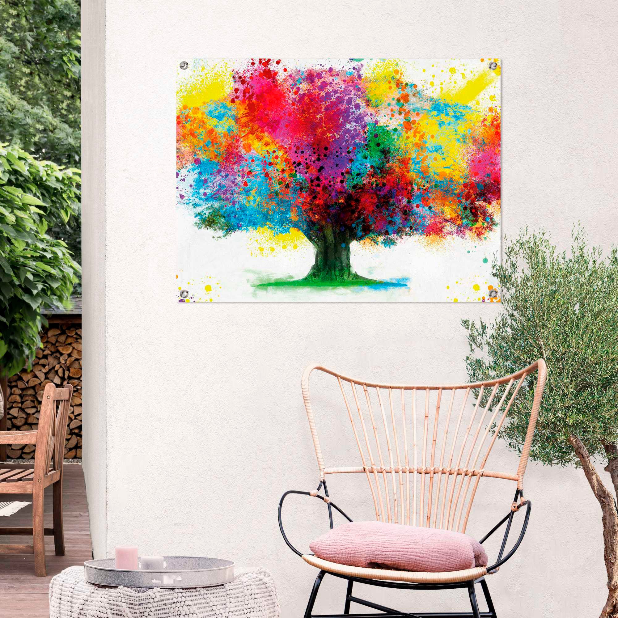 Reinders! Poster »Farbkleckse Baum«