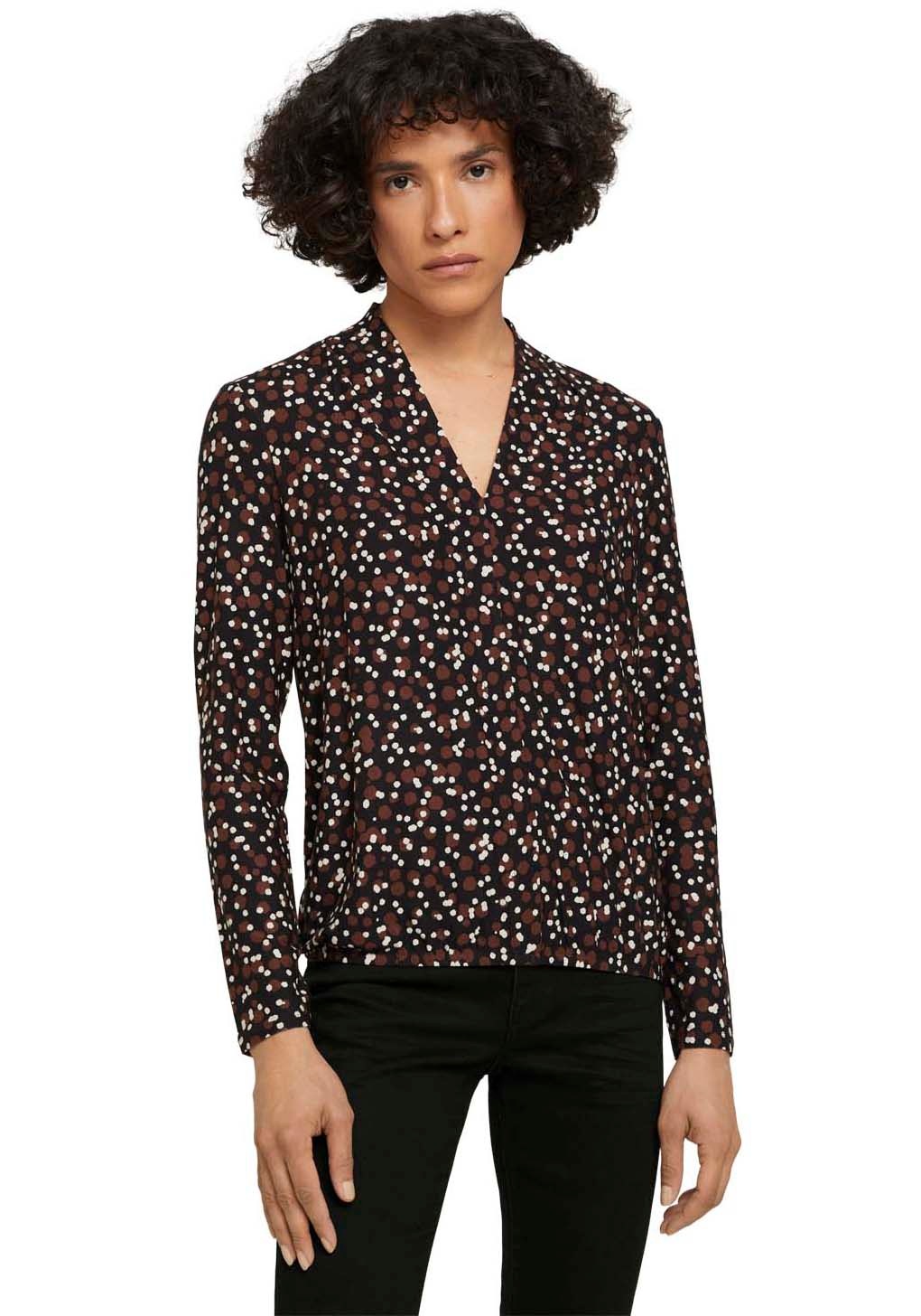 Image of TOM TAILOR Blusenshirt, mit dekorativem Print und Knopfleiste bei Ackermann Versand Schweiz
