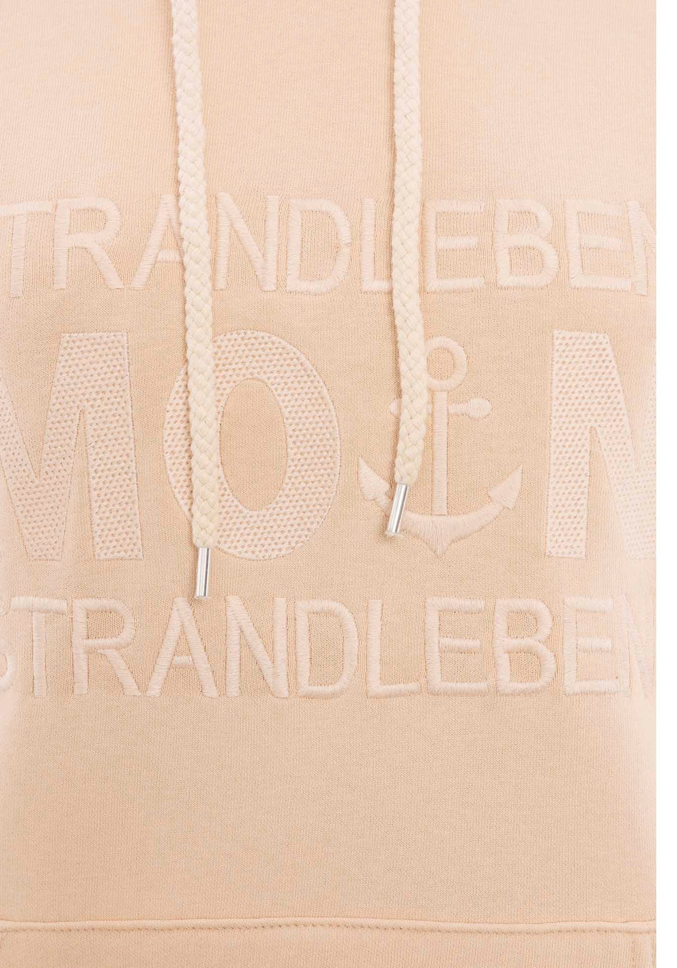 Zwillingsherz Hoodie »Strandleben Moin«, mit gesticktem Schriftzug und neonfarbenen Akzenten