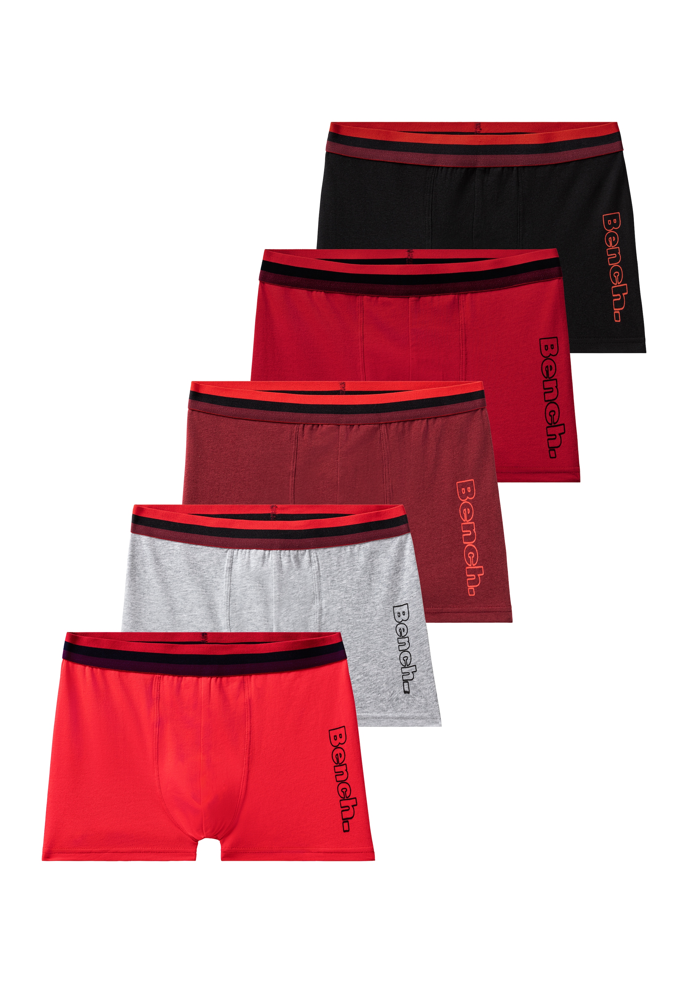 Bench. Boxer »Boxershorts für Jungen« Packung, 5 Stk. mit Logo Druck am Bein