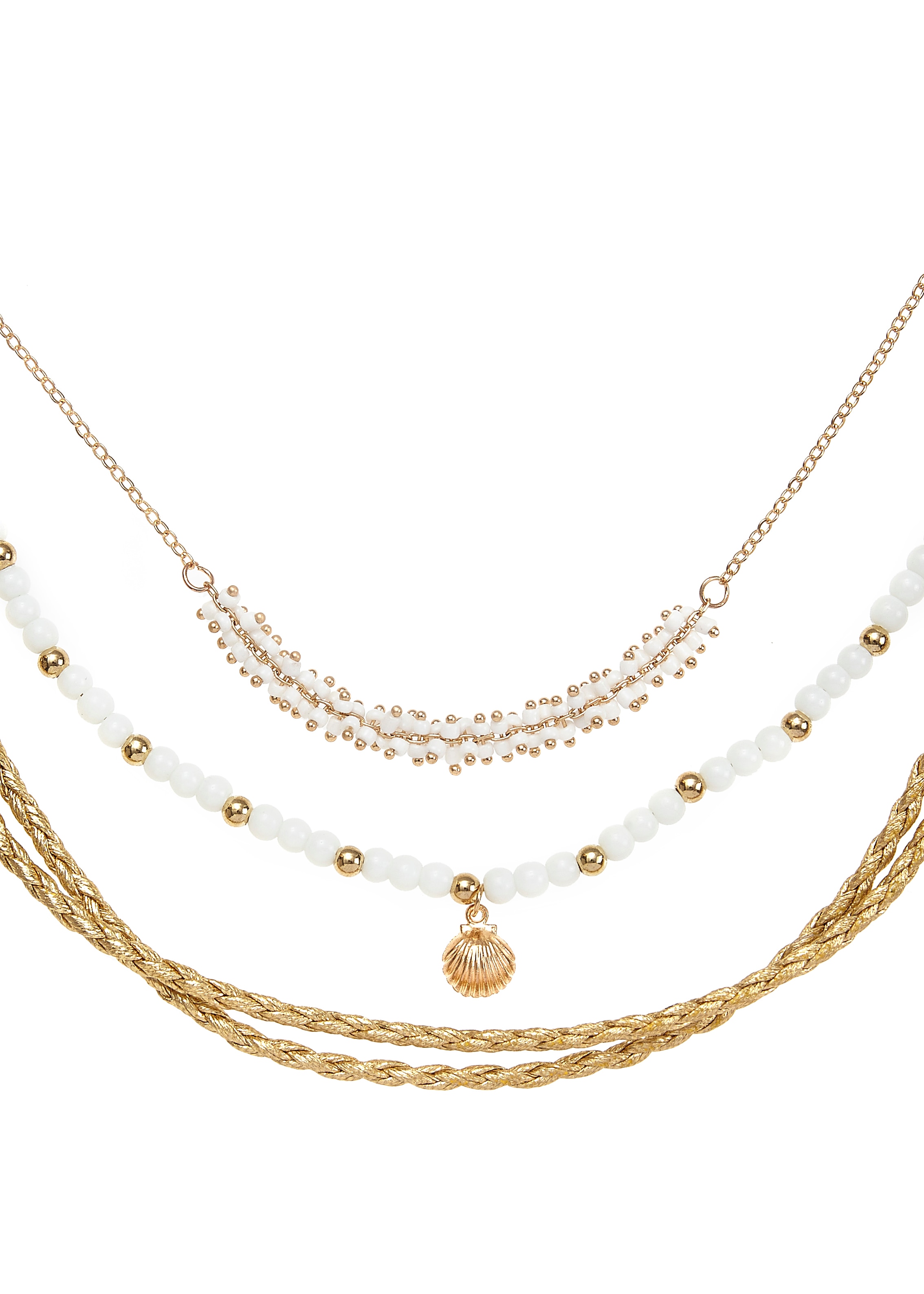 LASCANA Fussketten Set »3 einzelne Fusskettchen in Boho Stil« und Glasperlen, Fusskettchen mit Anhänger