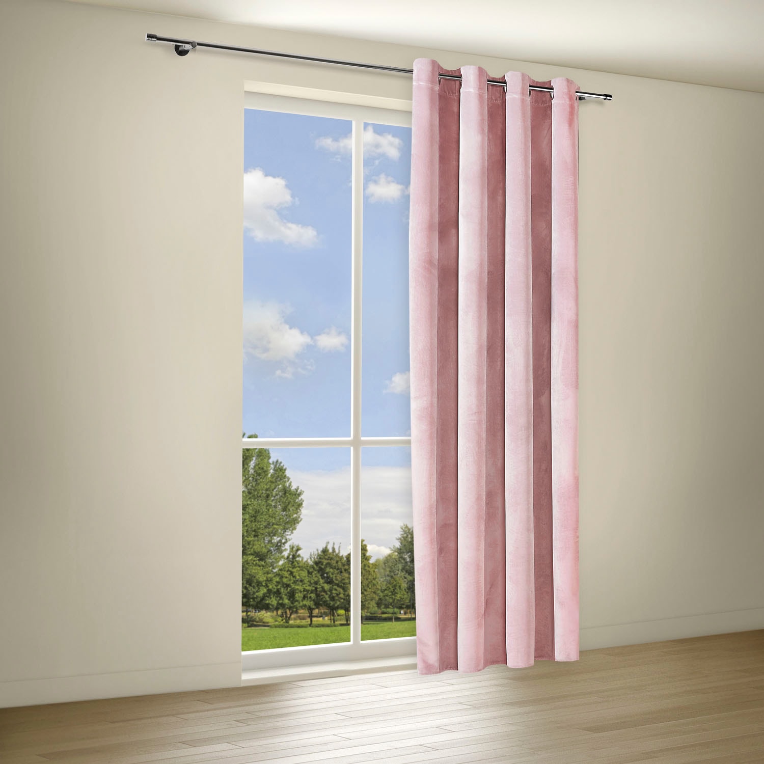 Gerster Rideau »Fenja« Œillet 1 cuis tlg. Ösenschal aus Samtstoff