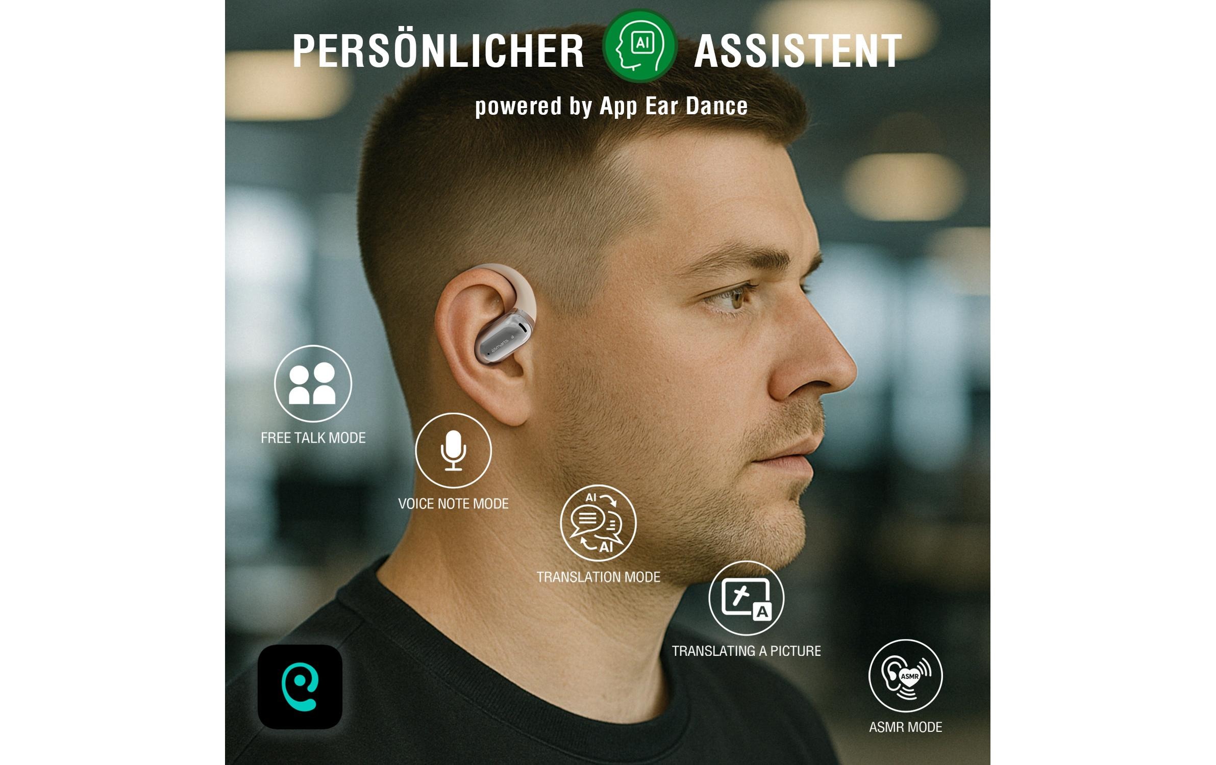 4smarts Écouteurs Bluetooth »SkyBuds AI Screen«