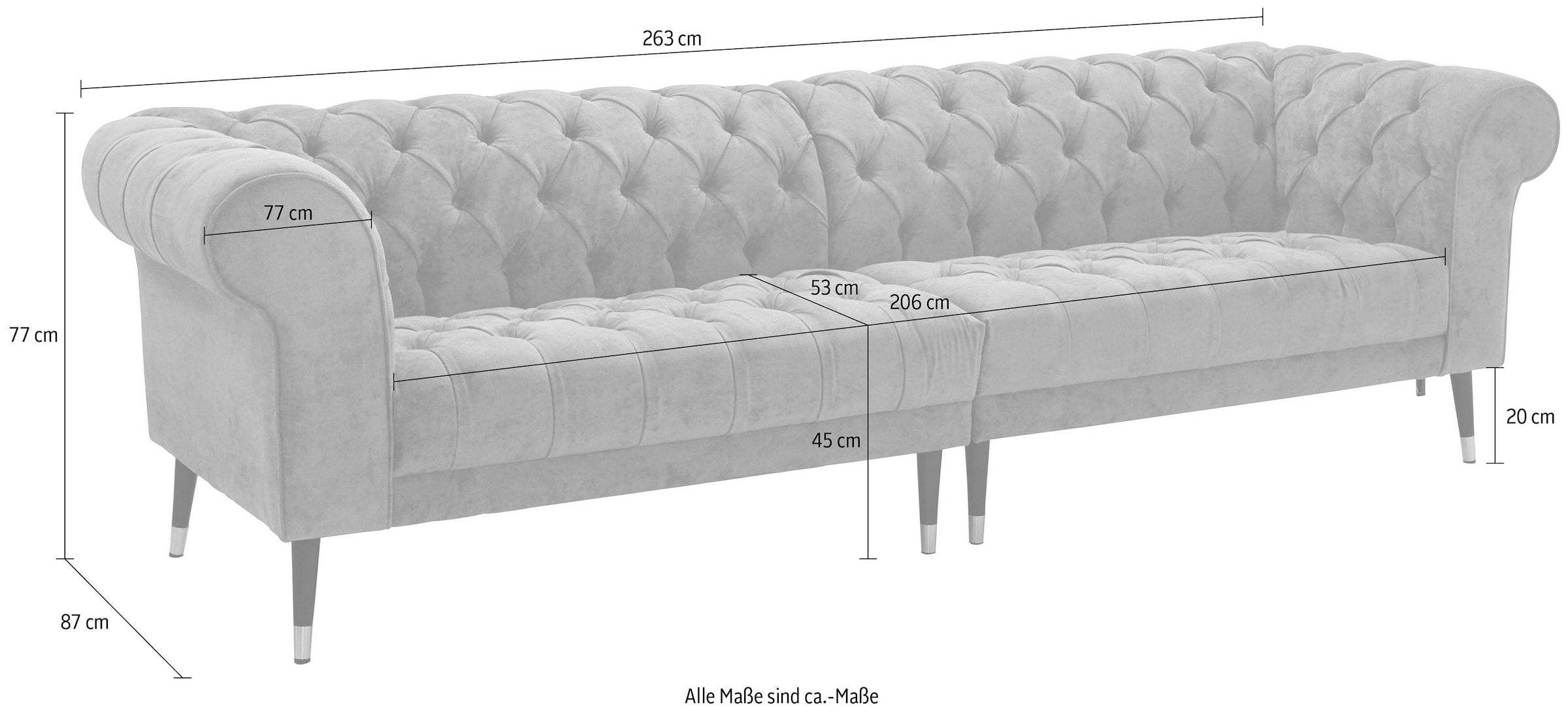 Home affaire Canapé Chesterfield »Tinnum«