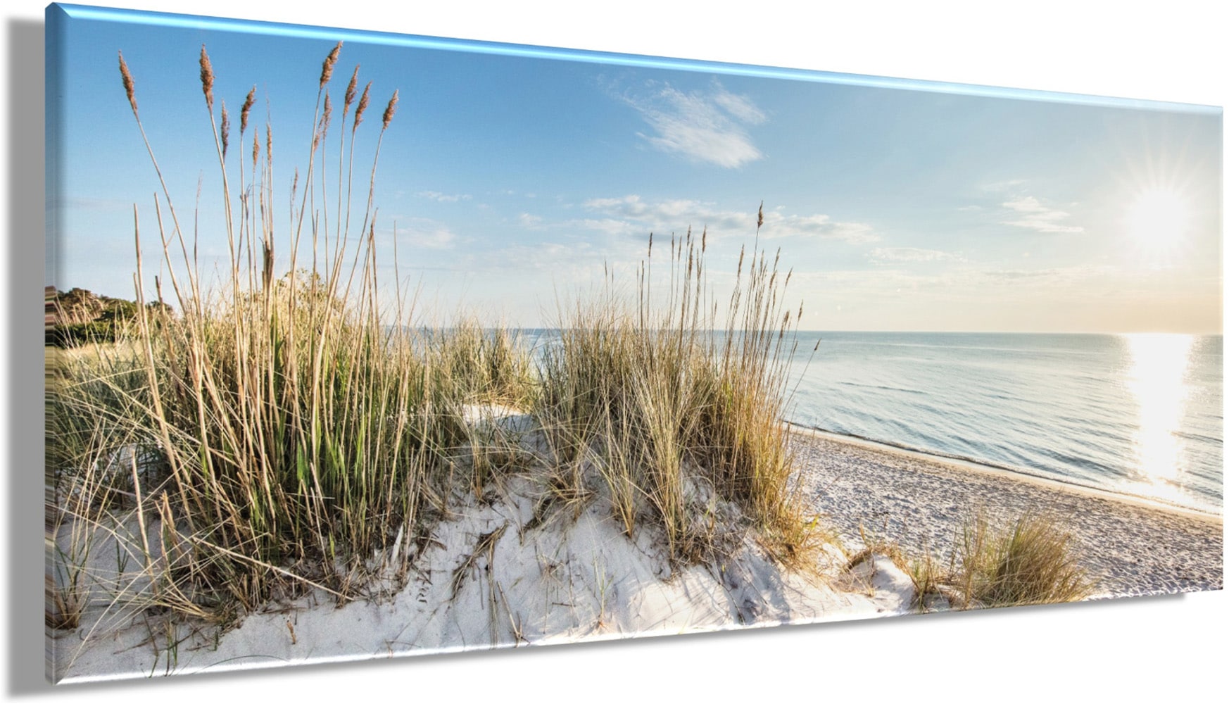 Bönninghoff Tableau sur toile »Wandbild STRAND XXL 60x140 cm – Leinwandbild Keilrahmen Deko modern« Dune 1 cuis tlg. tendu sur châssis