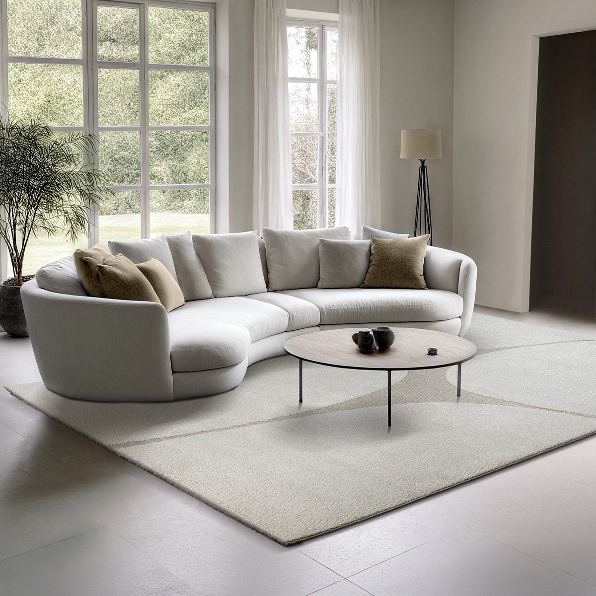 the carpet Teppich »Elisa« rechteckig 12 mm Höhe moderner Wohnzimmer Teppich, geometrisches Design, hohe Flordichte