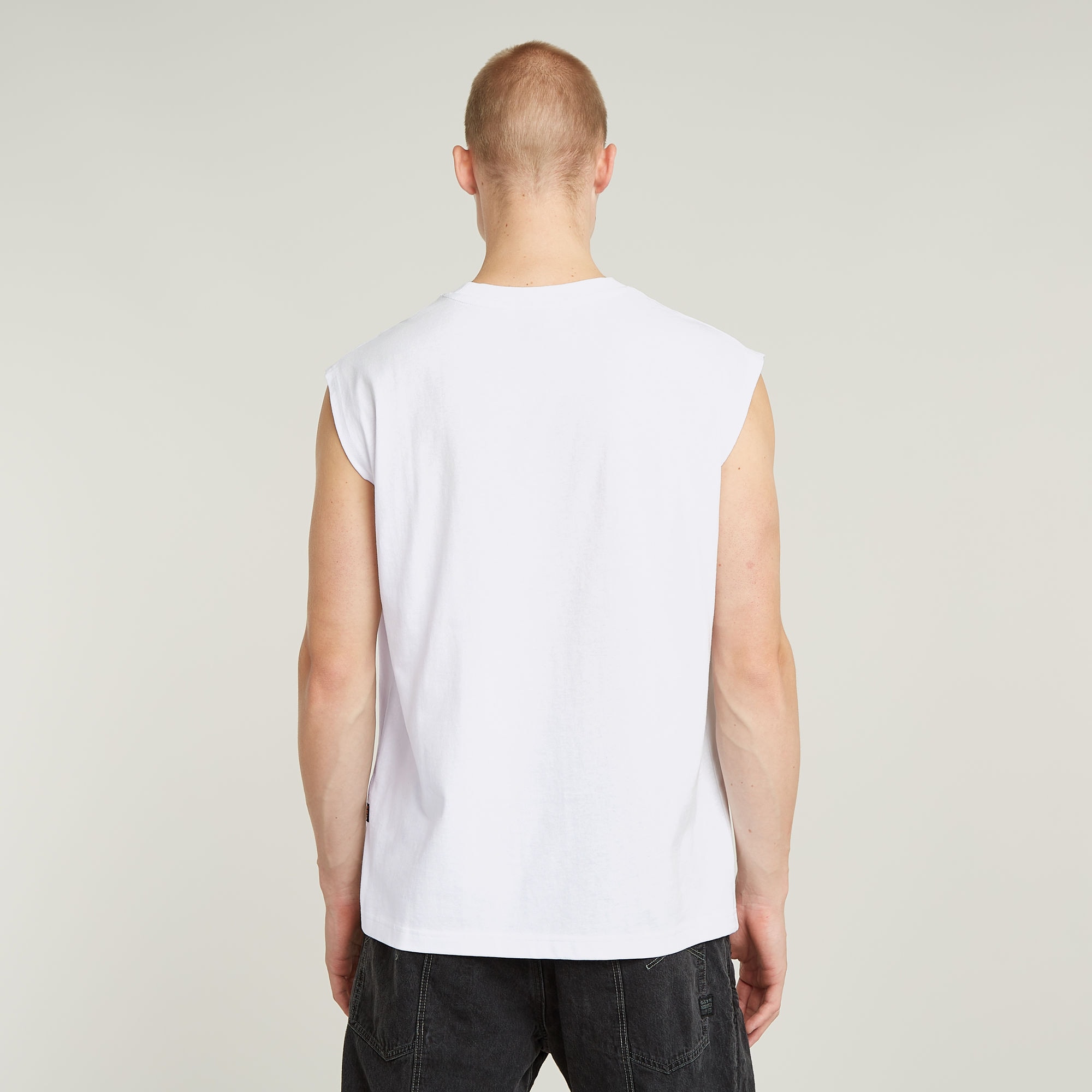 G-STAR Rundhalsshirt »Boxy« ärmellos, Logoschriftzug