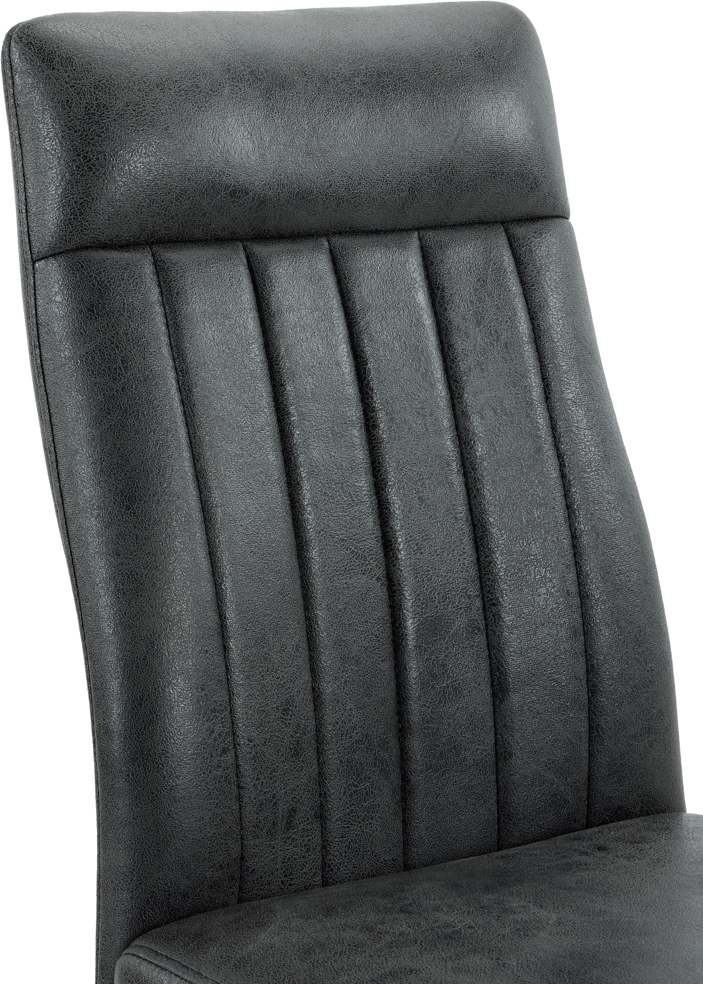 HELA Chaise à 4 pieds »CATANIA« (Ensemble) 1 cuis4-Fuss, Federkorb, Vierkantrohrgestell, 140kg belastbar, Vintage Optik