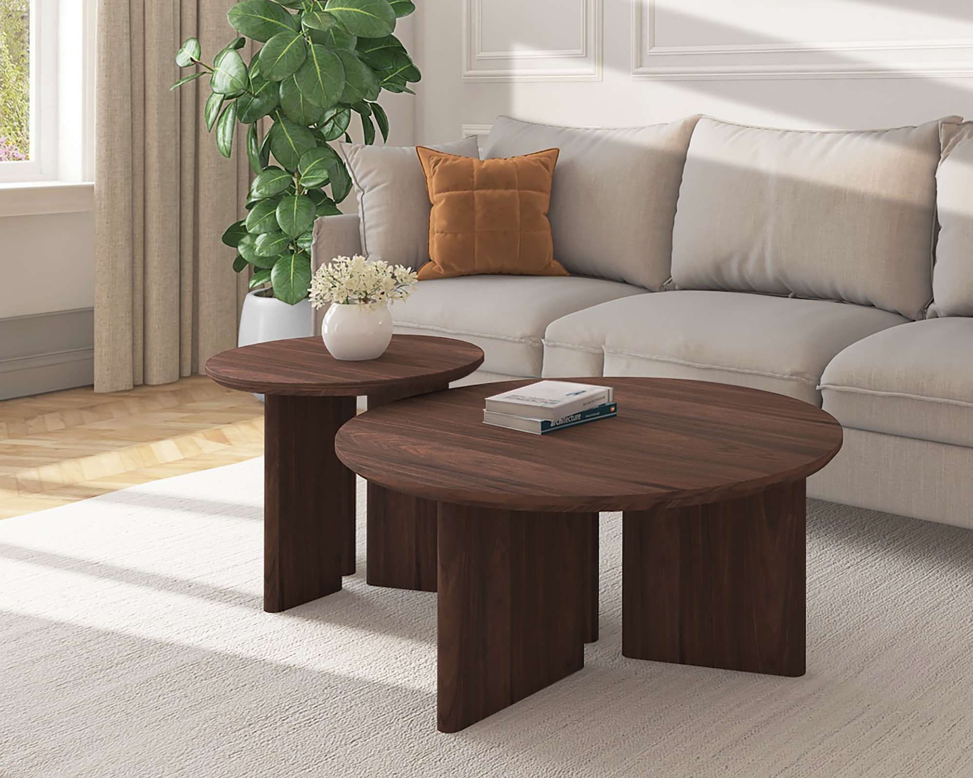 GOODproduct Beistelltisch »Cassian« 1 Stk. tlg. Walnussoptik