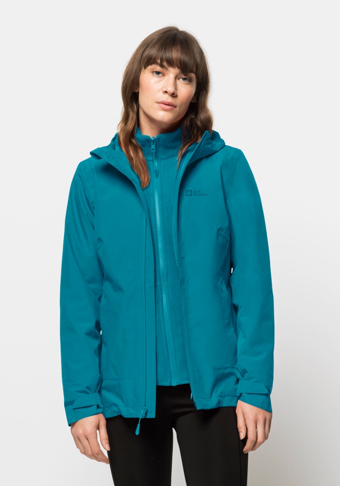 Finde Jack Wolfskin 3-in-1-Funktionsjacke 3IN1 teilig), (2 auf mit »MOONRISE W«, JKT Kapuze