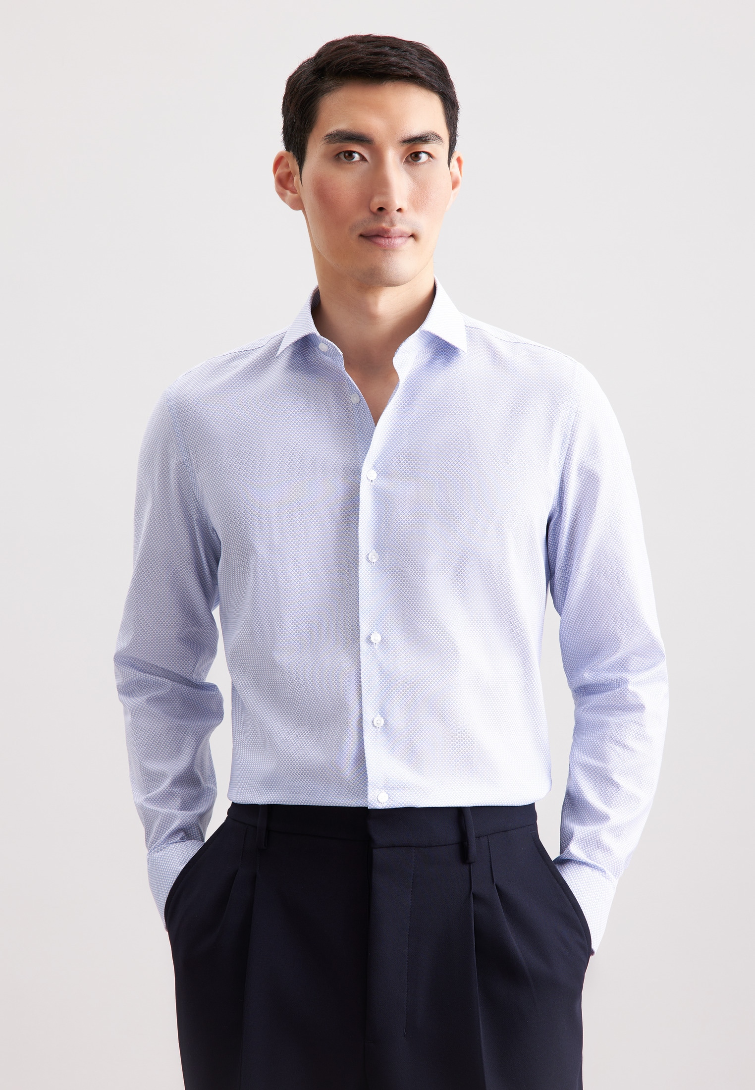 seidensticker Chemise d'affaires »Schwarze Rose« X-Slim 1/1 Kentkragen Druck