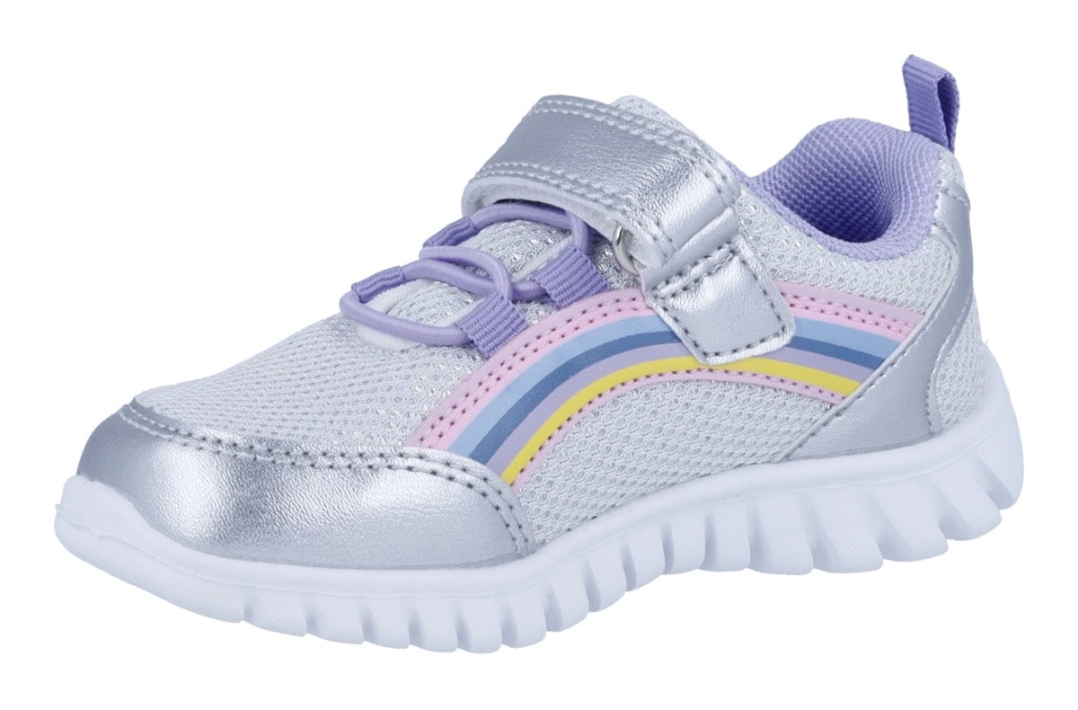 Image of Richter Slip-On Sneaker "Wallaby" Klettschuh mit Regenbogen-Motiv, Grössenschablone zum Download