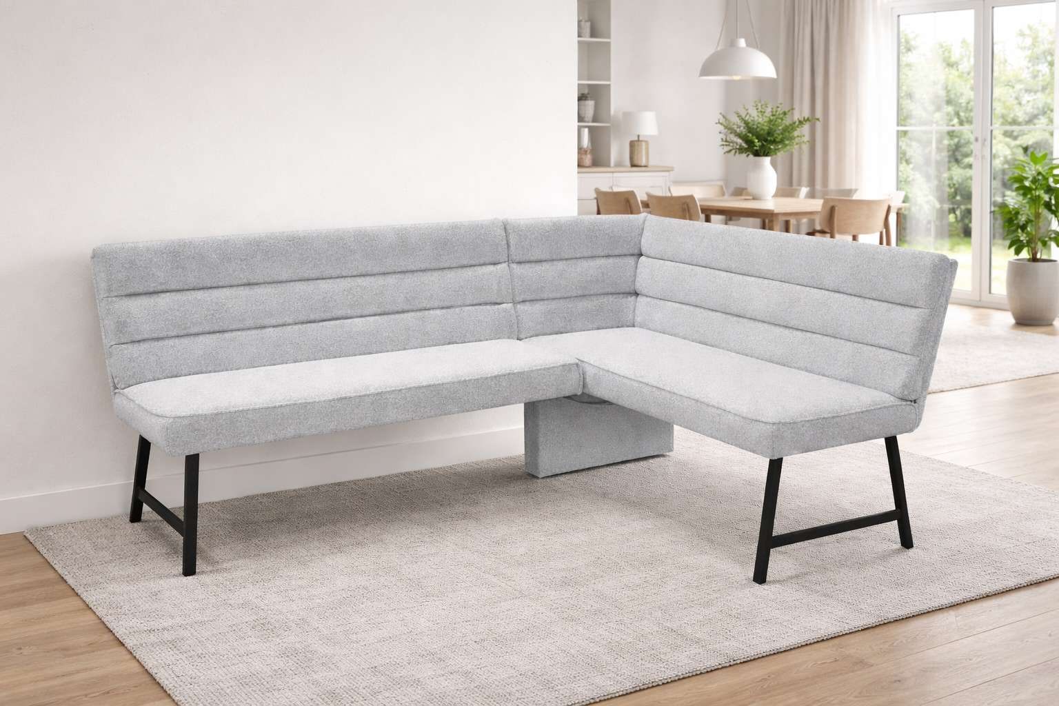 GOODproduct Eckbank »Oregon Küchenbank, Polsterbank, Esszimmerbank, 177x140 cm« Moderne Bank und  Farben, Sitzplatzanzahl: 4/5, Frei in Raum stellbar