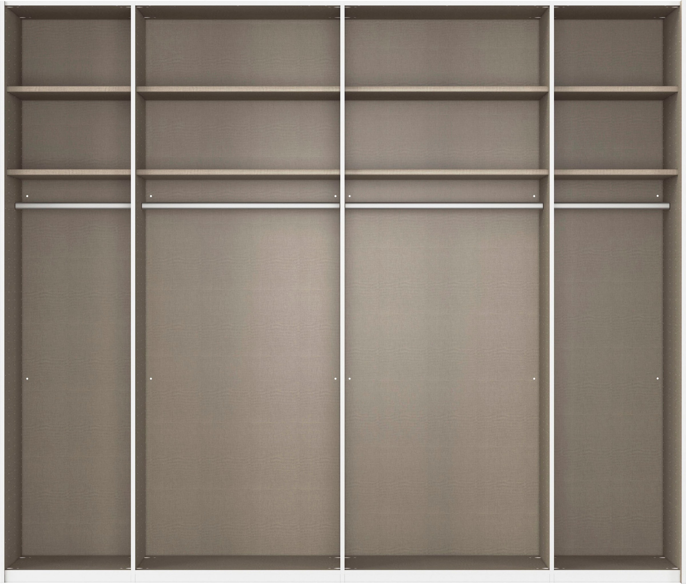 rauch Schwebetürenschrank »Kleiderschrank Schrank Garderobe Wäscheschrank TEGIO« mit hochwertigen Holzdekoraufleistung und Glasfront MADE IN GERMANY