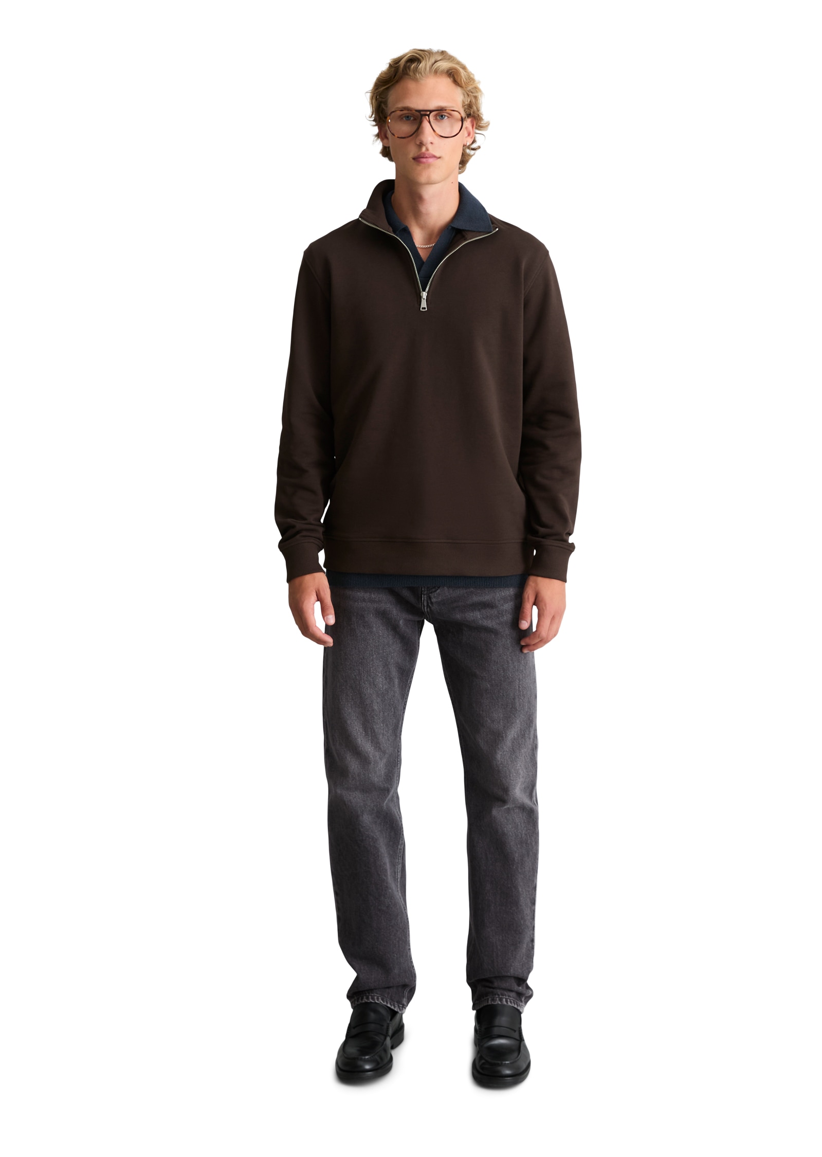Marc O'Polo DENIM Sweat-shirt , Troyer en coton bio pur
